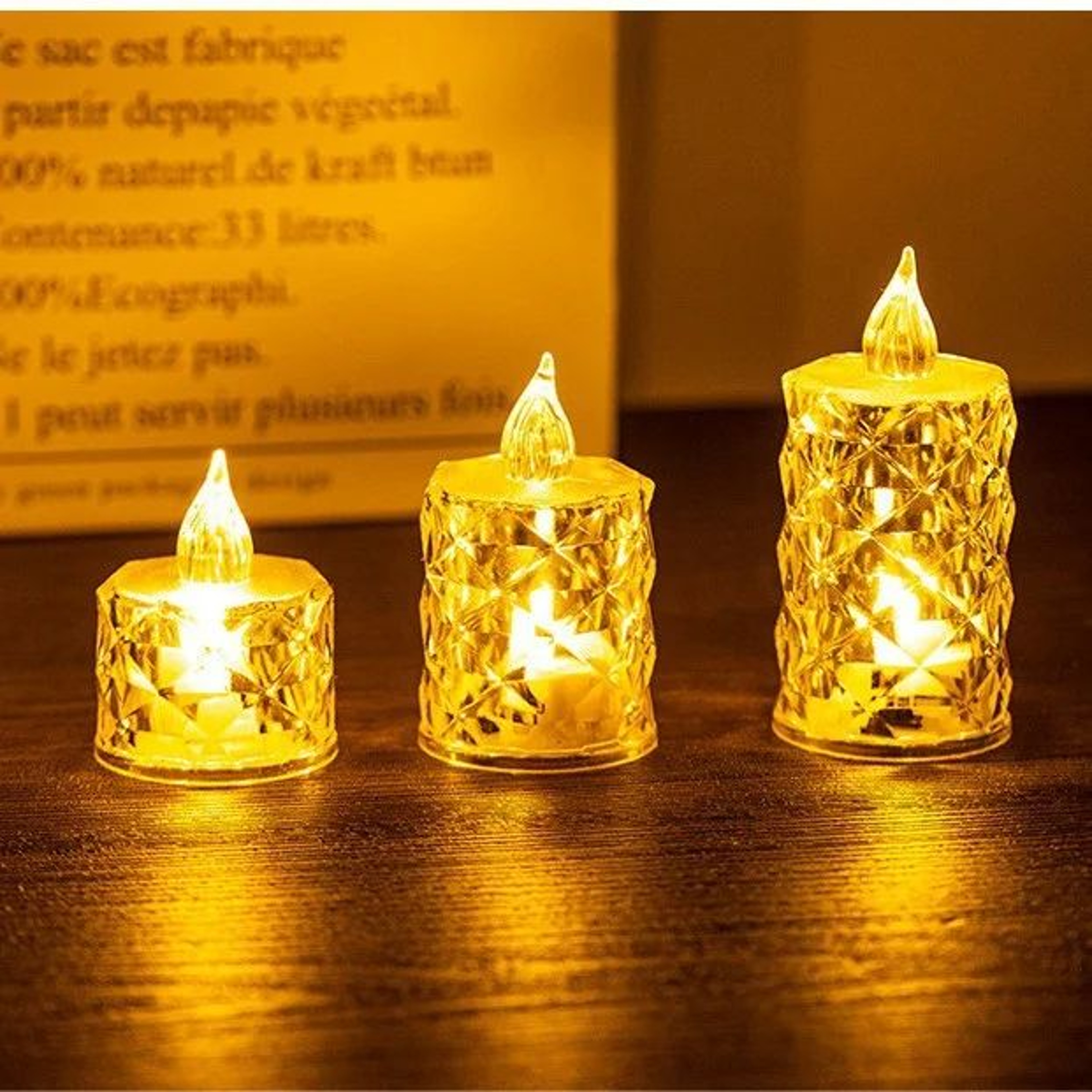 Battery Powered Flameless LED Candle Lights Set 3