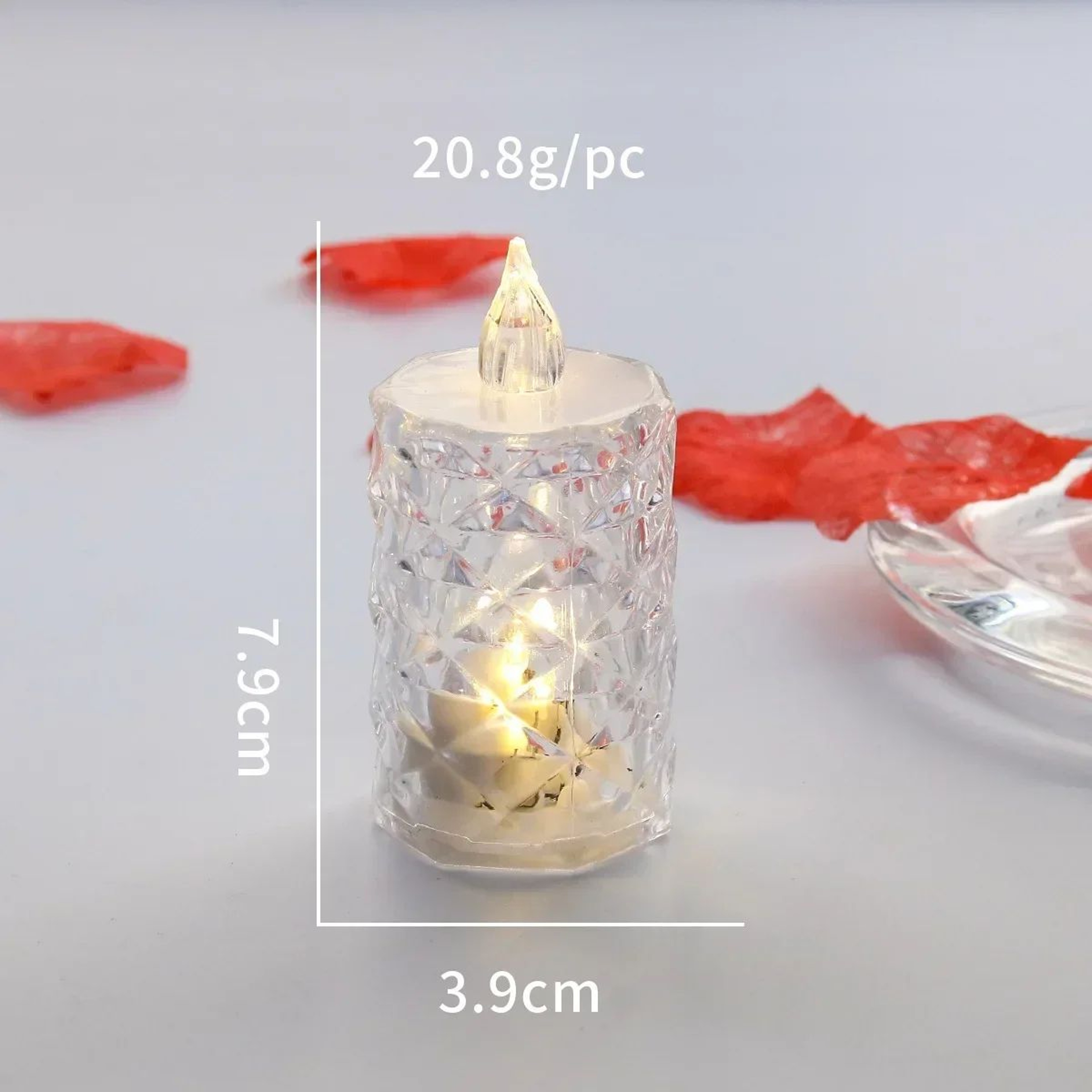 Battery Powered Flameless LED Candle Lights Set 8