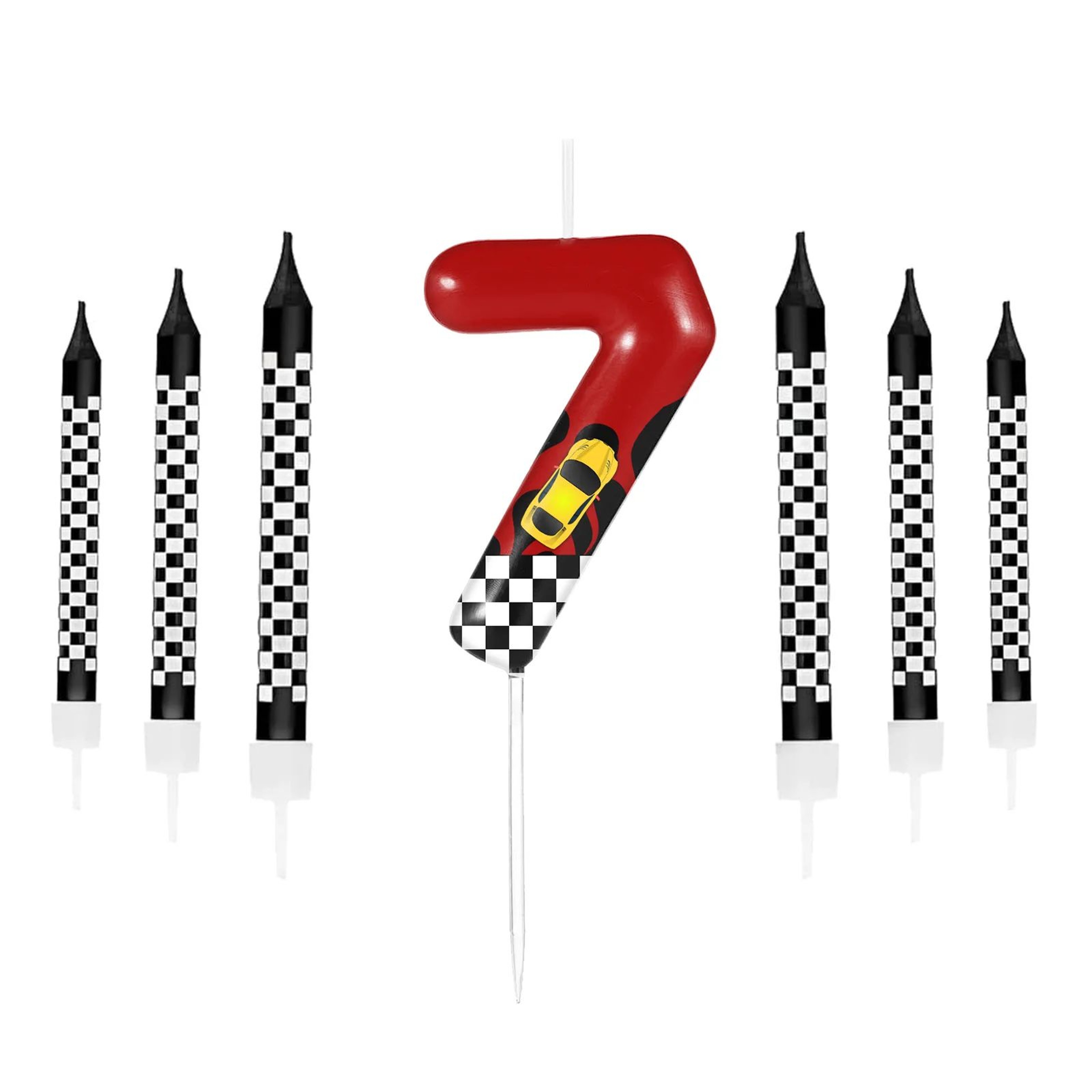 Racing Cars Number Birthday Cake Candles Set 13