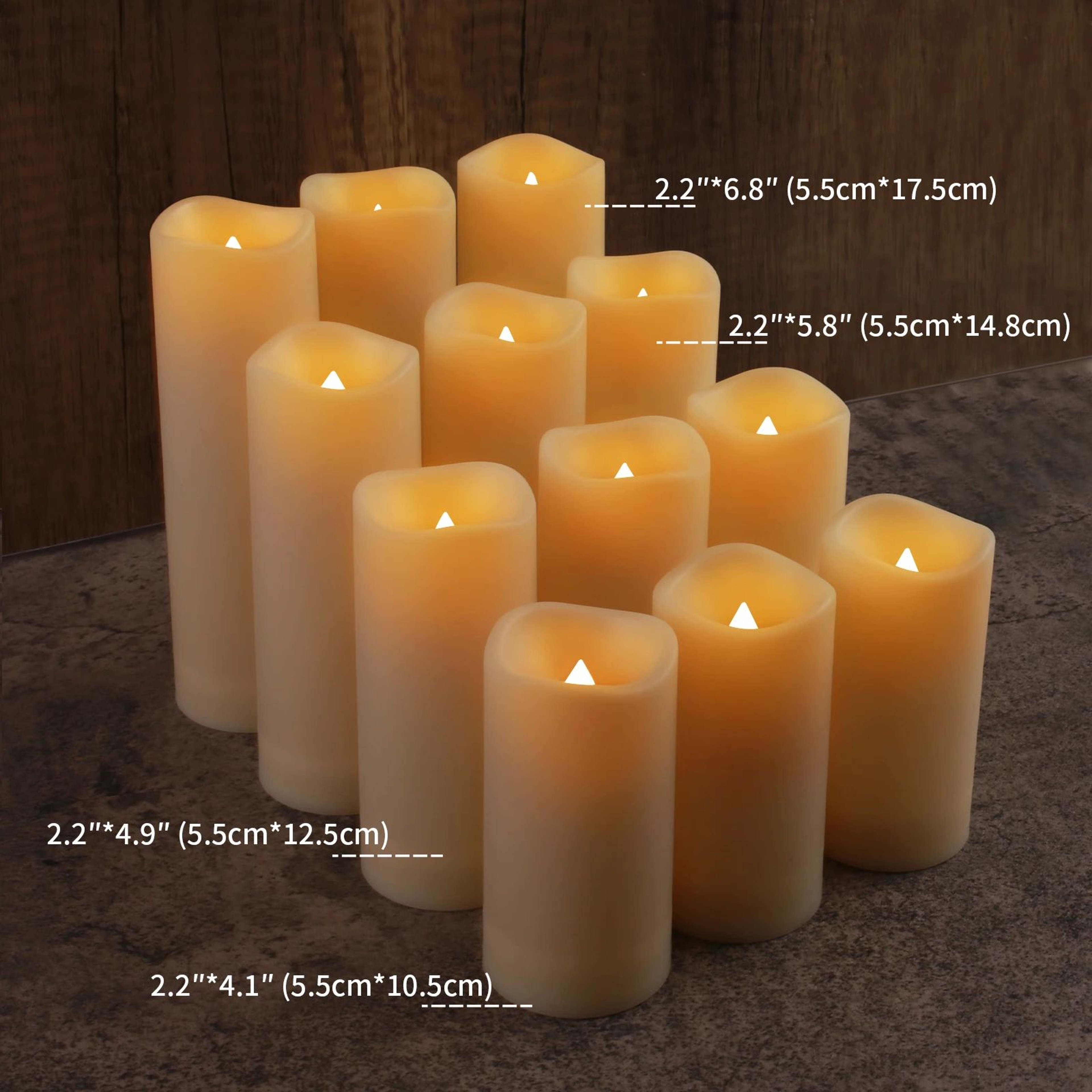 12 Or 24 Piece Waterproof Flameless LED Candles With Remote 1