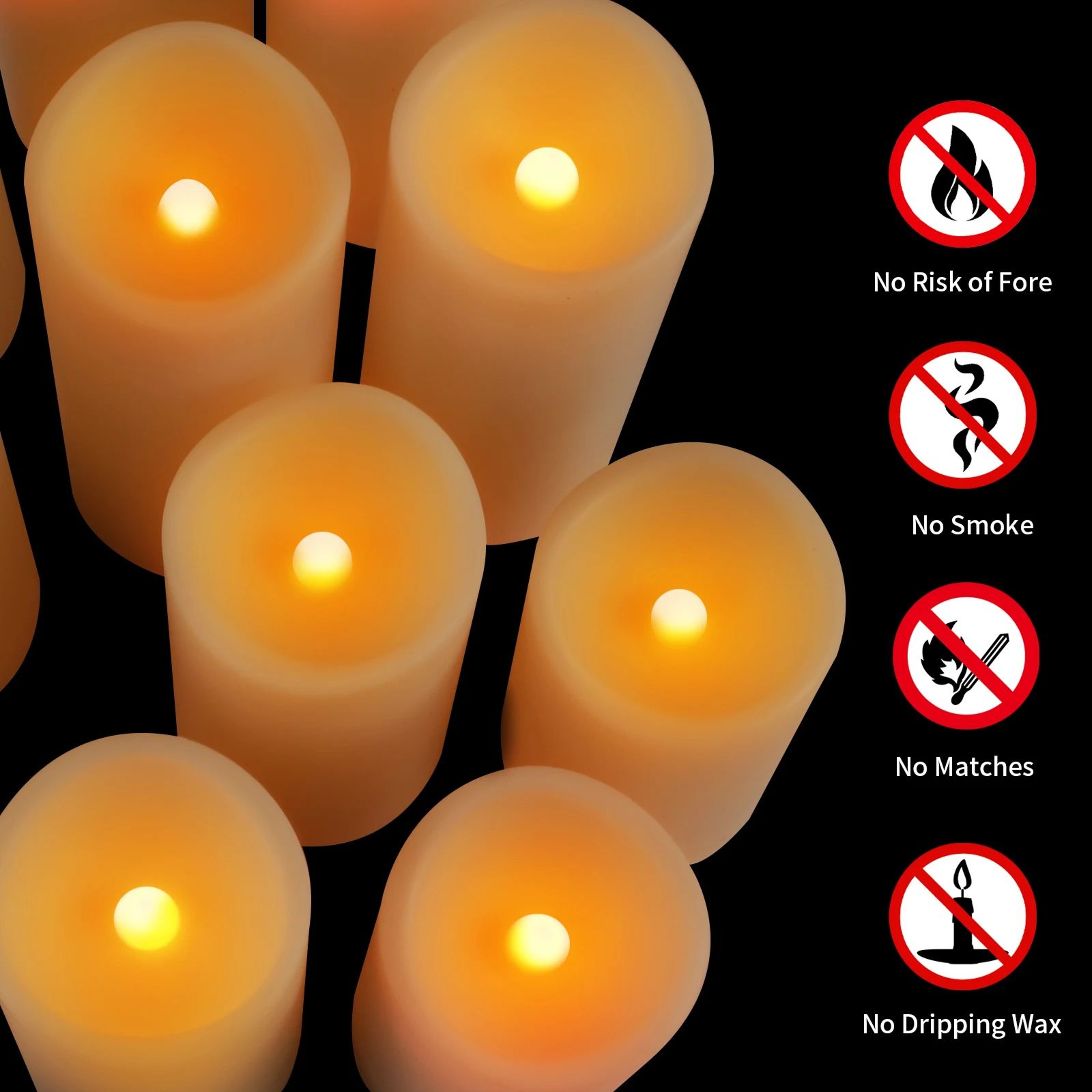 12 Or 24 Piece Waterproof Flameless LED Candles With Remote 4
