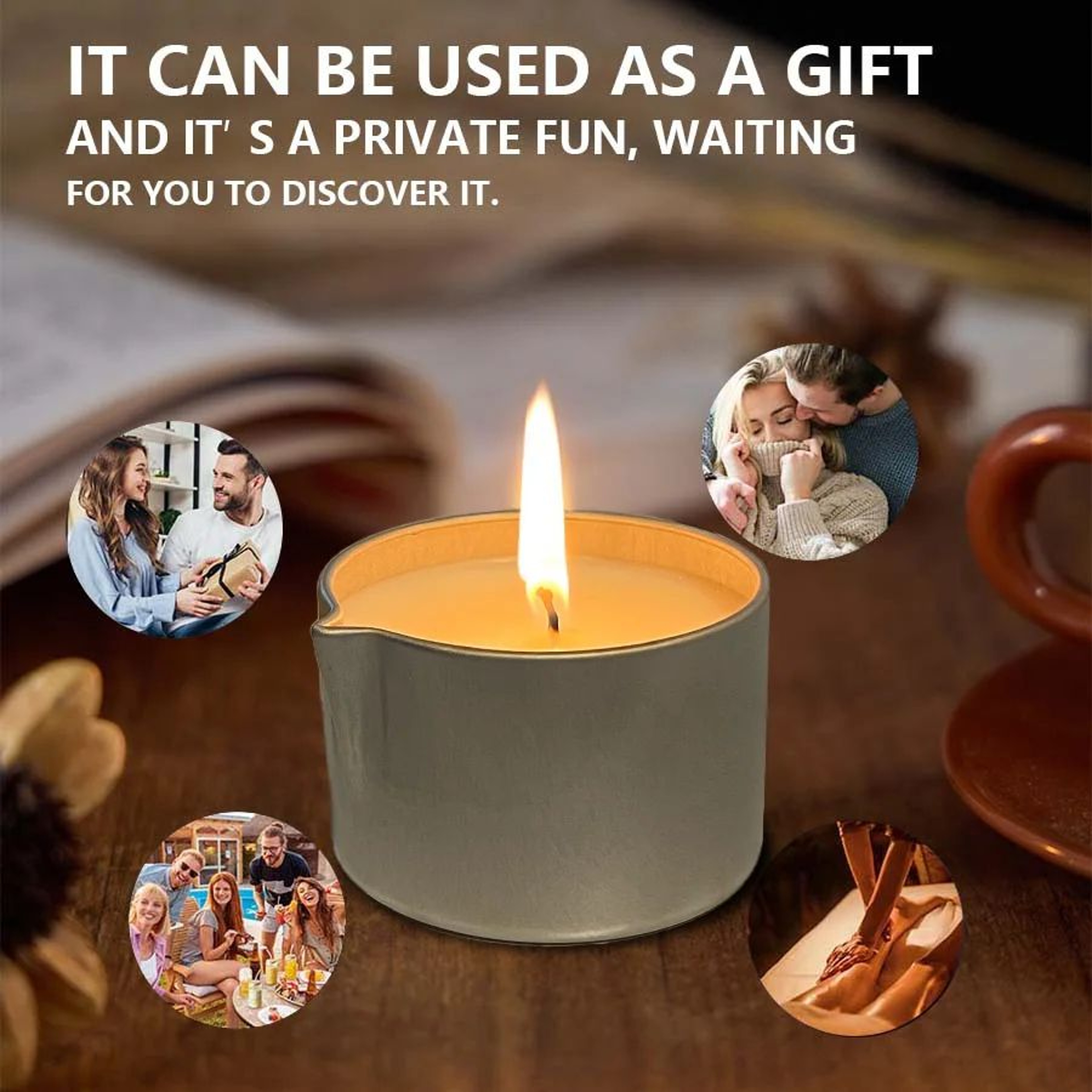 Essential Oil Massage Candle Warm Melting Body Oil With Pour Spout 2