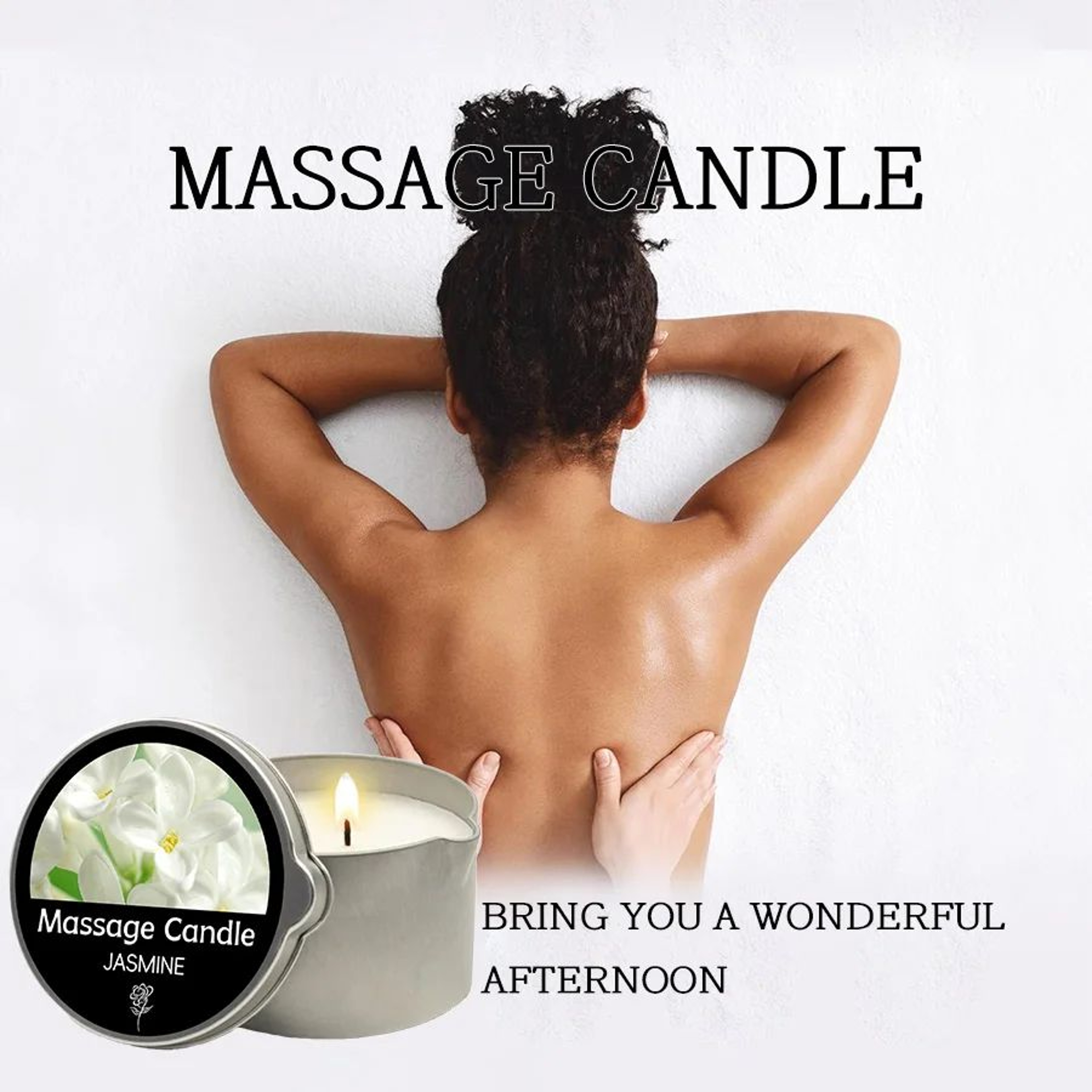 Essential Oil Massage Candle Warm Melting Body Oil With Pour Spout 3