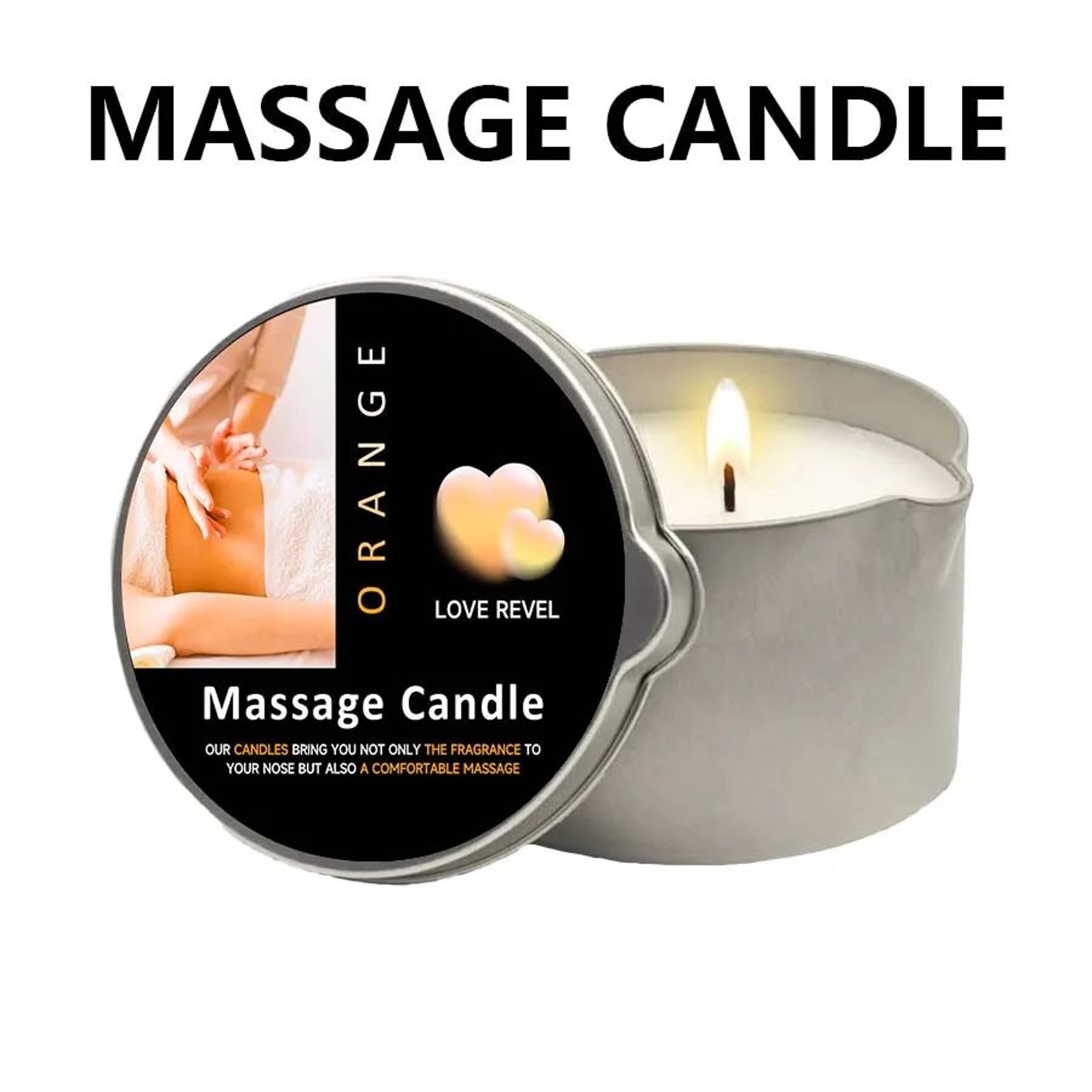 Essential Oil Massage Candle Warm Melting Body Oil With Pour Spout 20