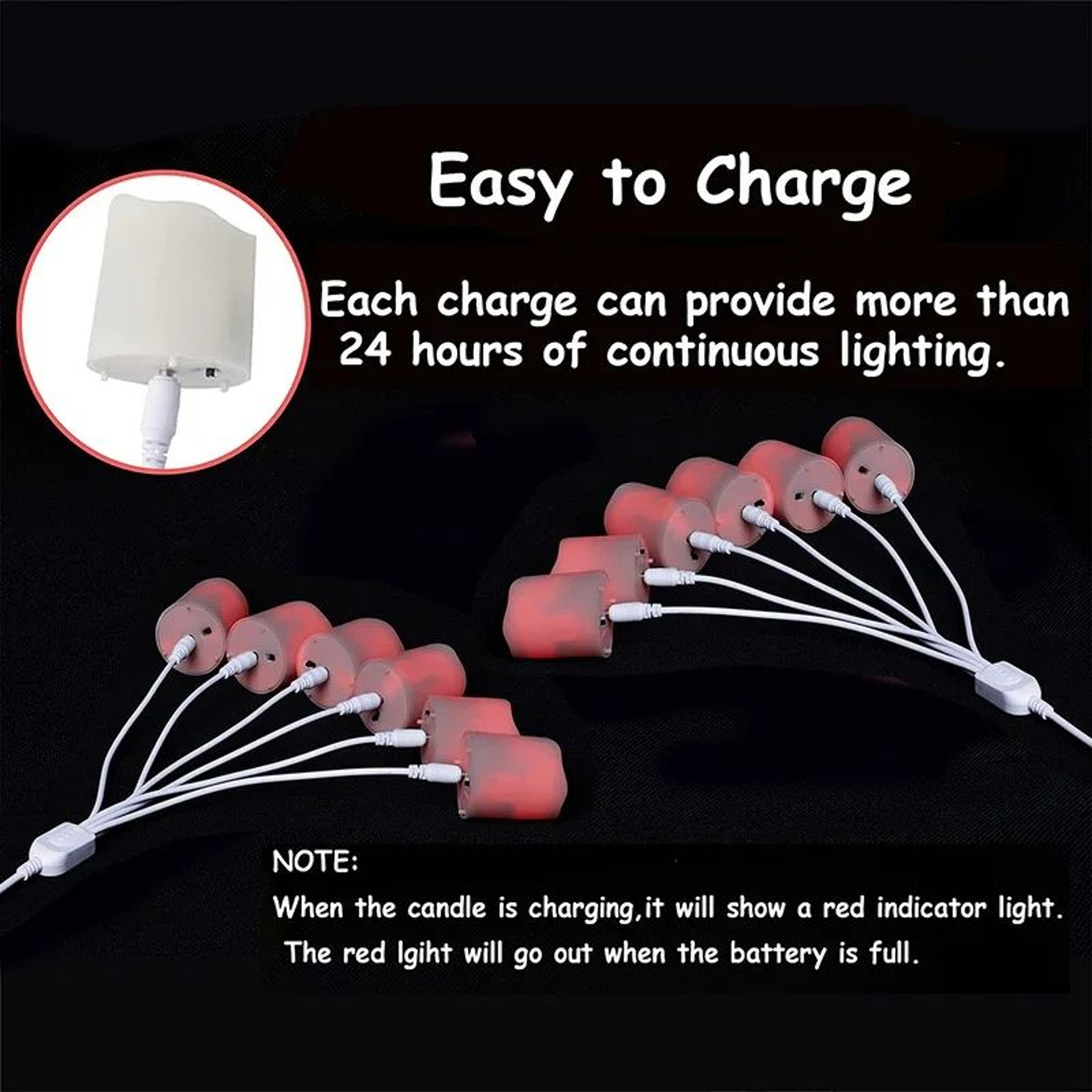Rechargeable LED Flameless Tea Candles With Remote And Timer 8