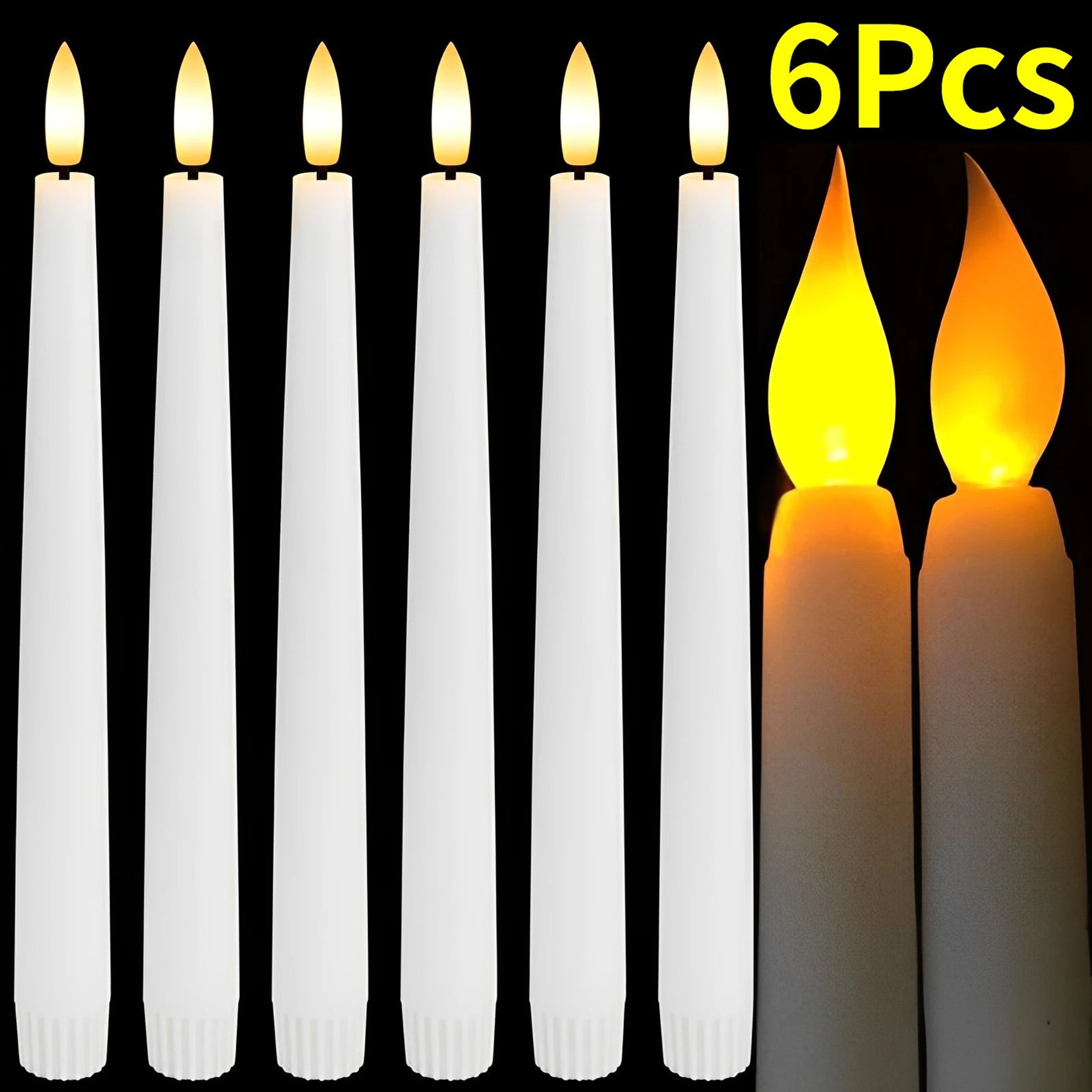 LED Flameless Taper Candle Battery Powered Decorative Light 0