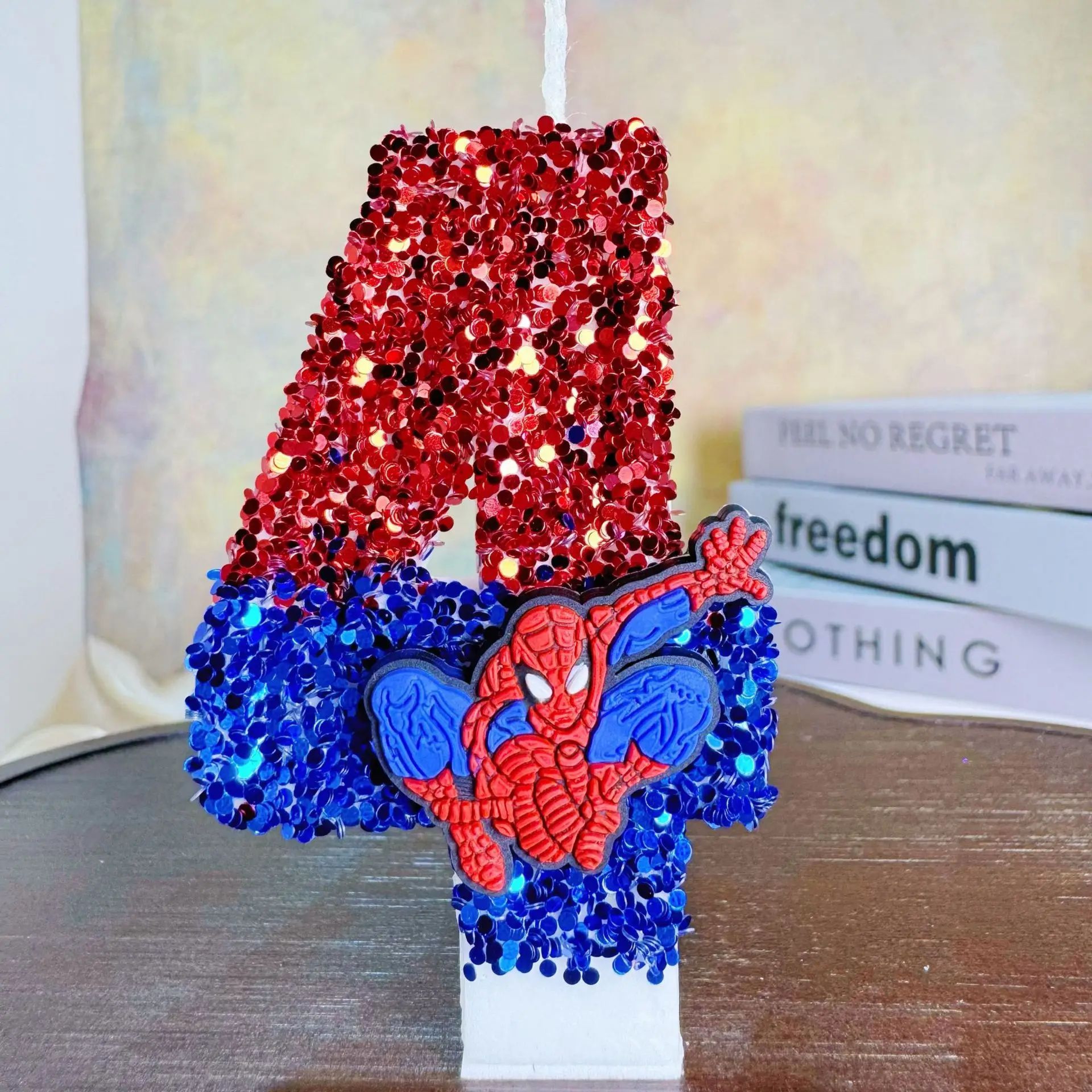 Spider Hero Number Birthday Cake Candle 0