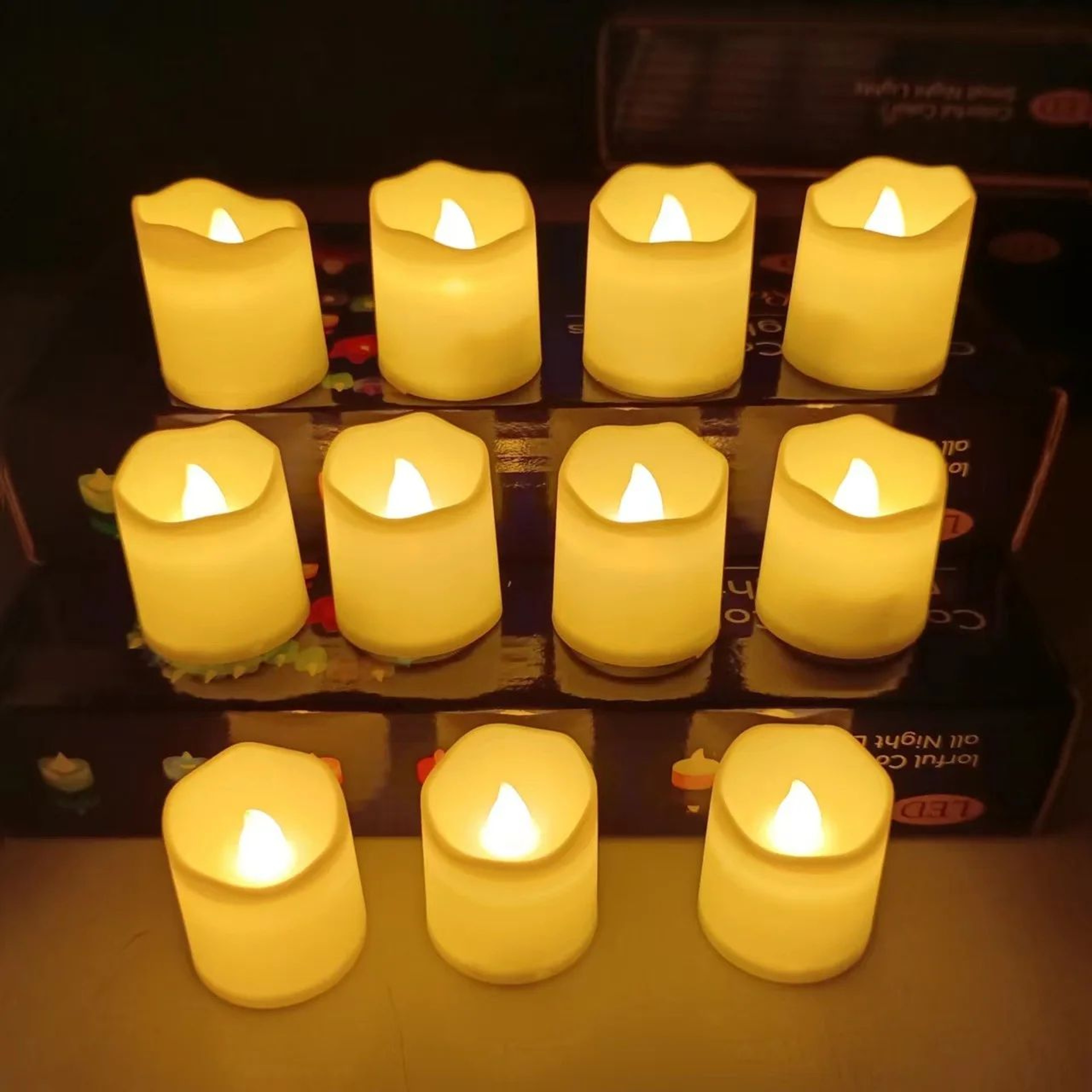 Flameless LED Tea Light Candles Warm White Decorative Lights 1