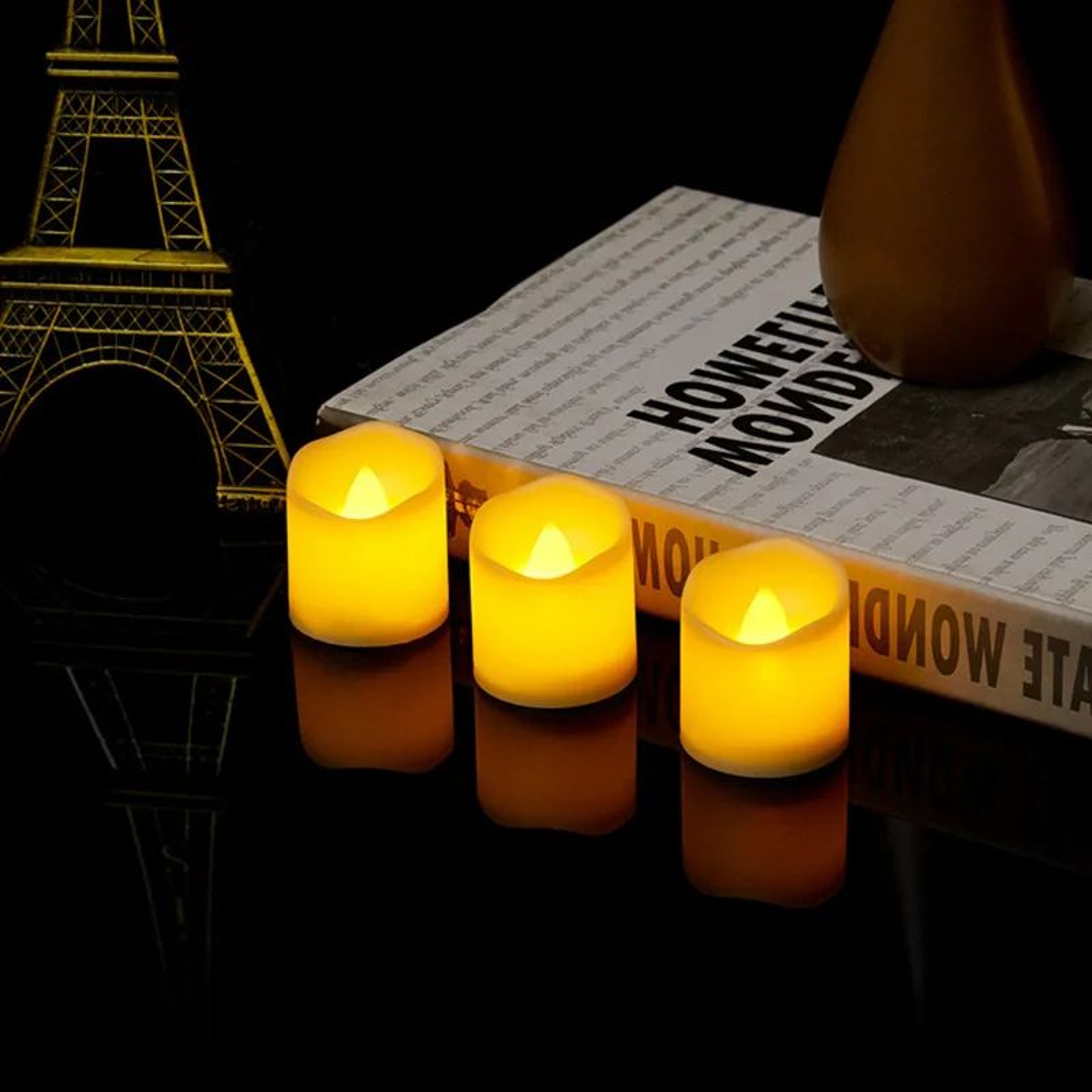 Flameless LED Tea Light Candles Warm White Decorative Lights 4