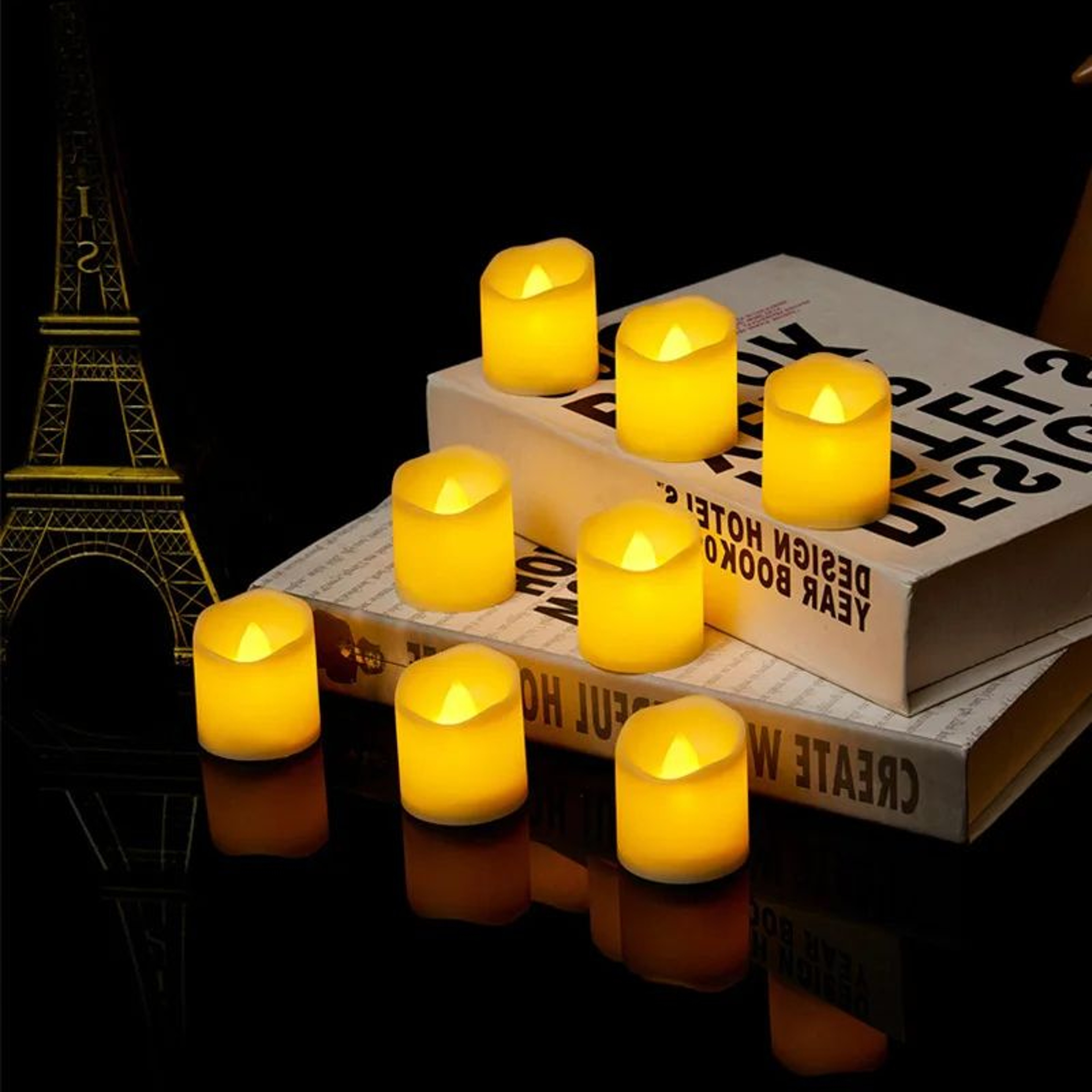 Flameless LED Tea Light Candles Warm White Decorative Lights 6