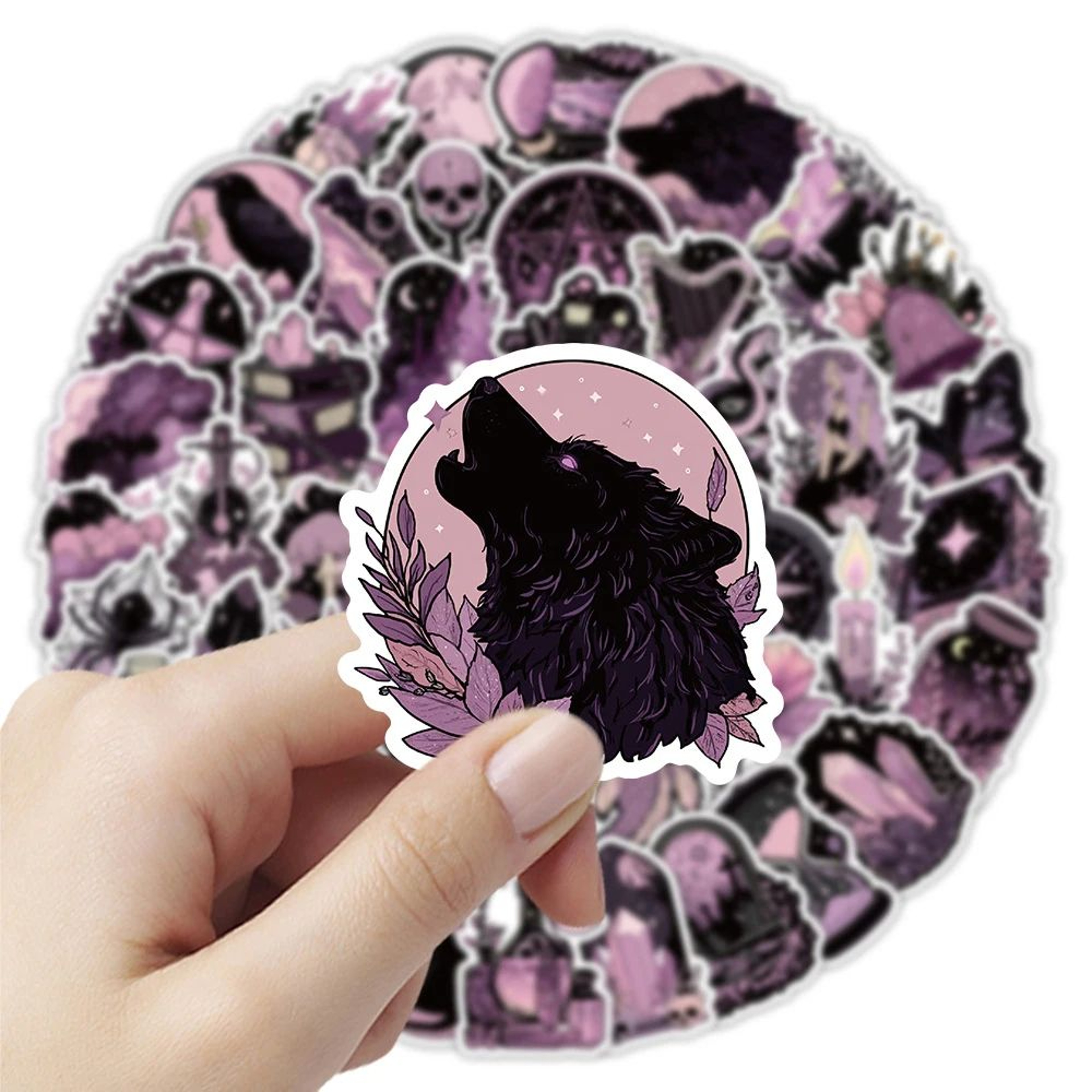 Pink And Black Gothic Aesthetic Sticker Pack 2
