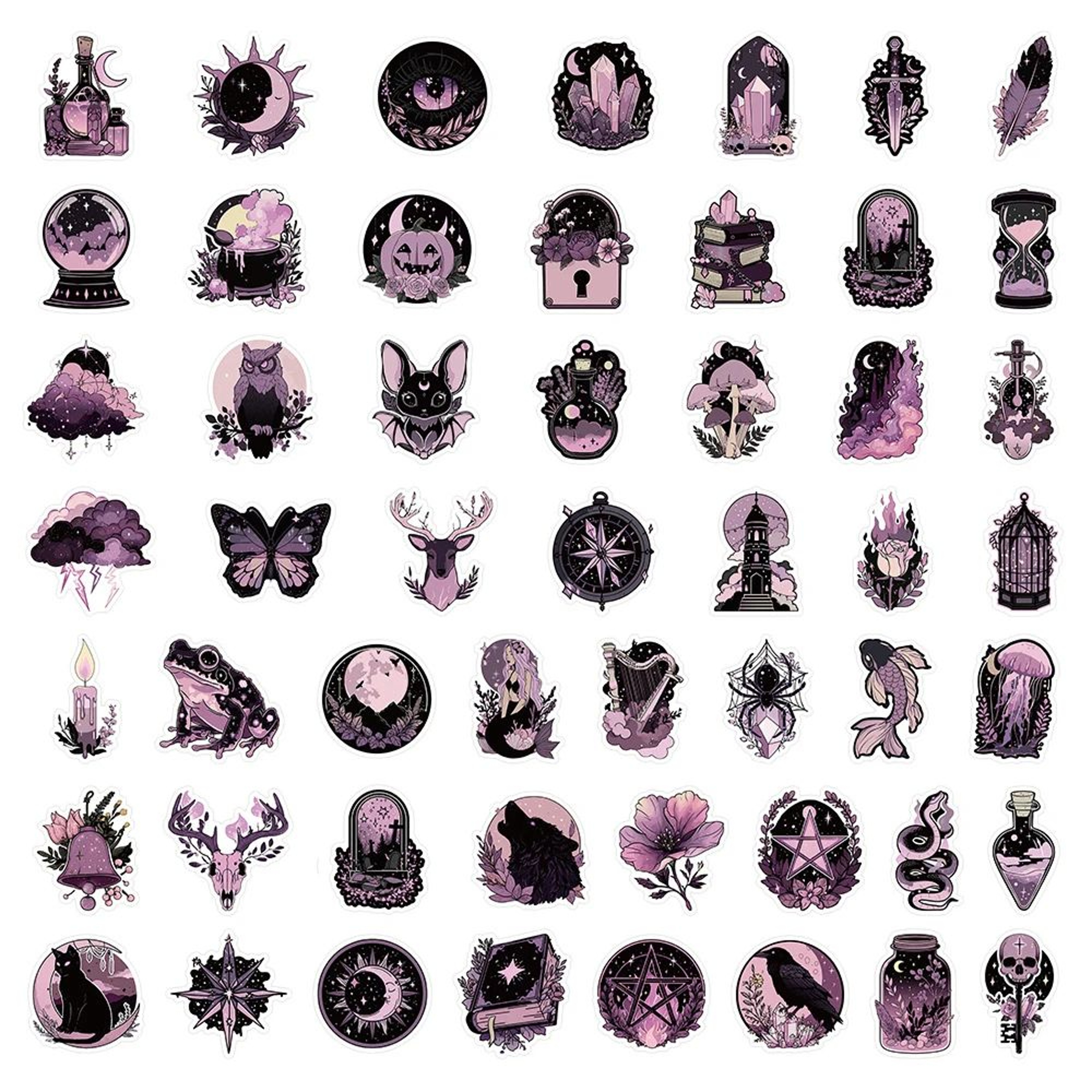Pink And Black Gothic Aesthetic Sticker Pack 5