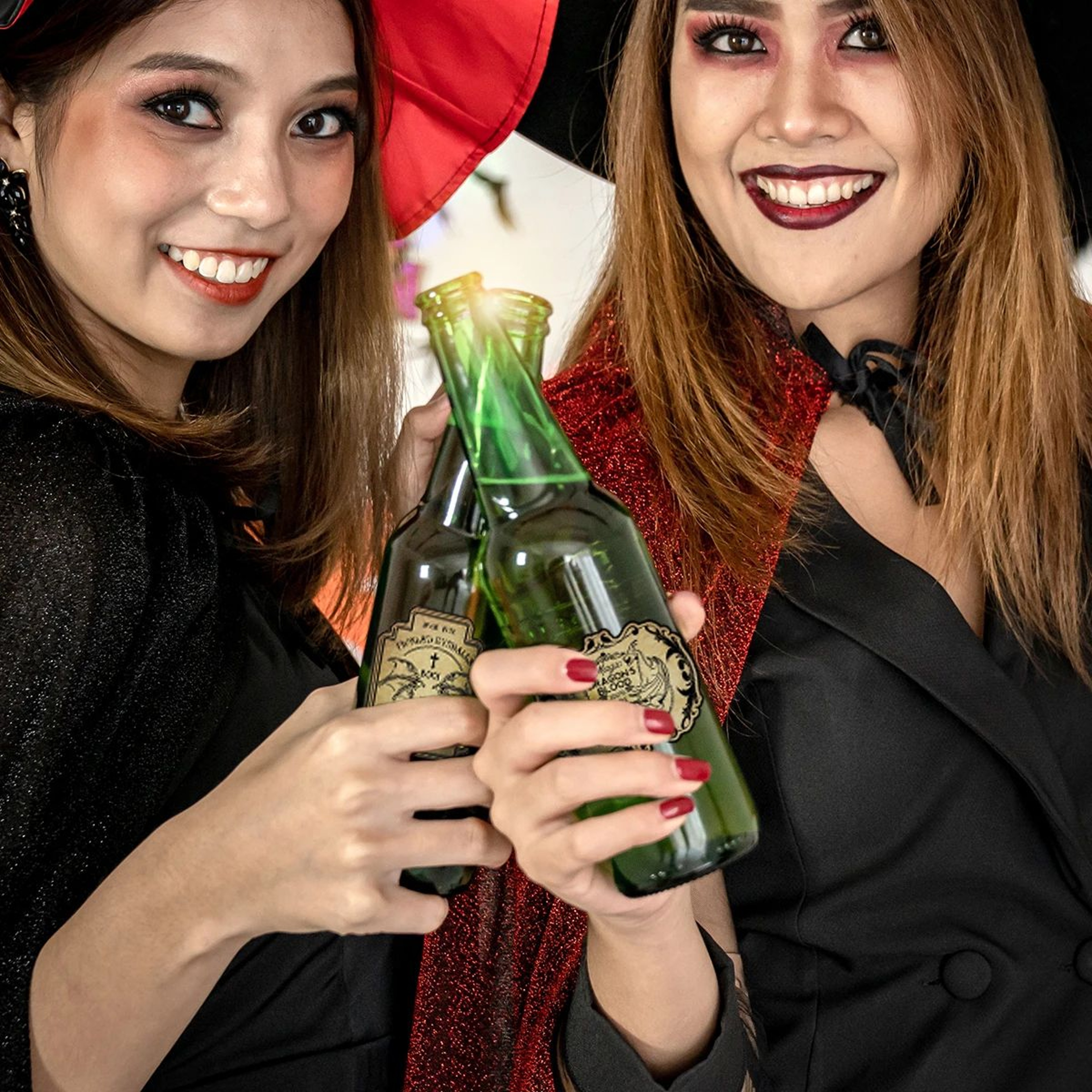 Vintage Halloween Gothic Wine Bottle Label Stickers 2