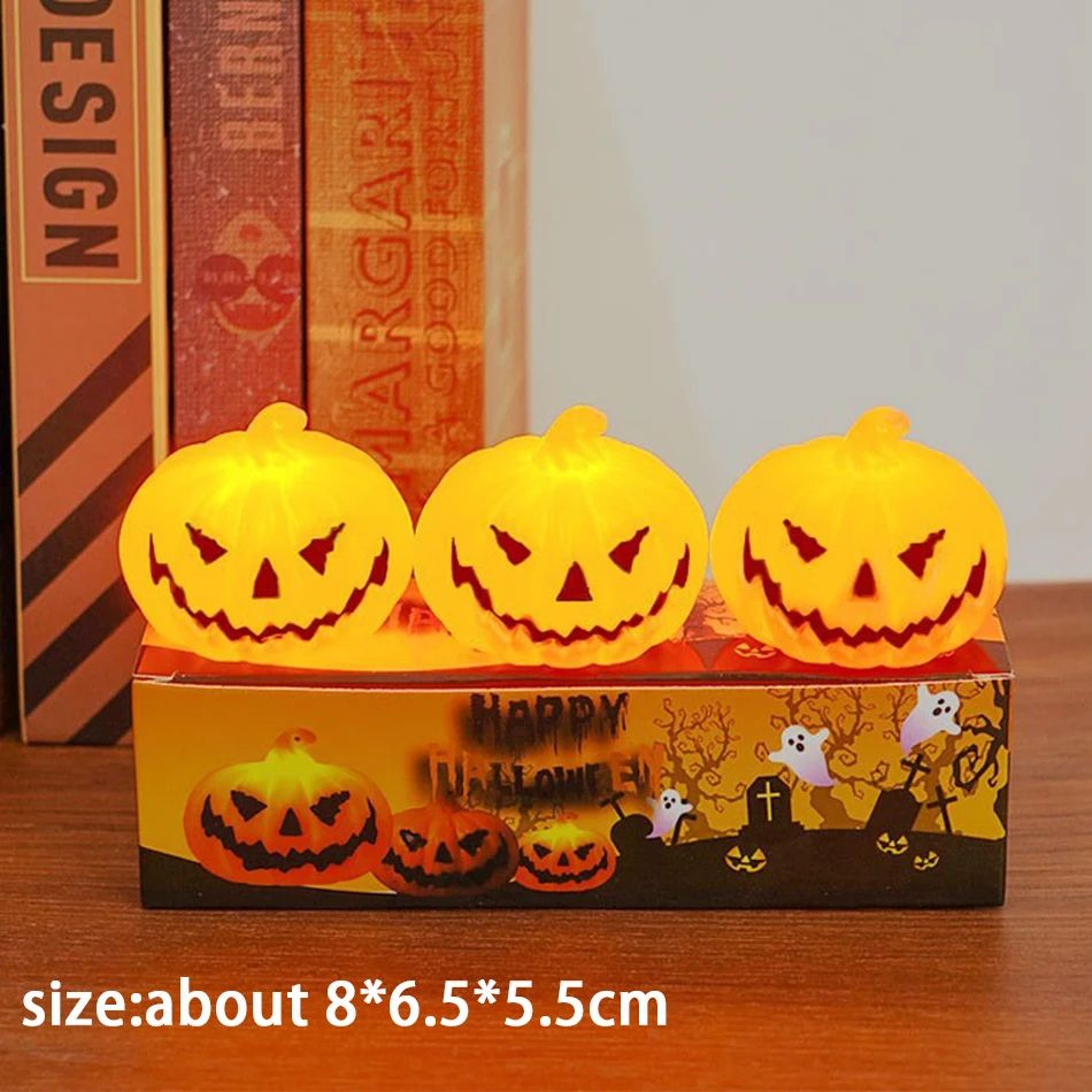 Halloween Pumpkin Lantern LED Skull Ghost Face Decorative Lamp 7