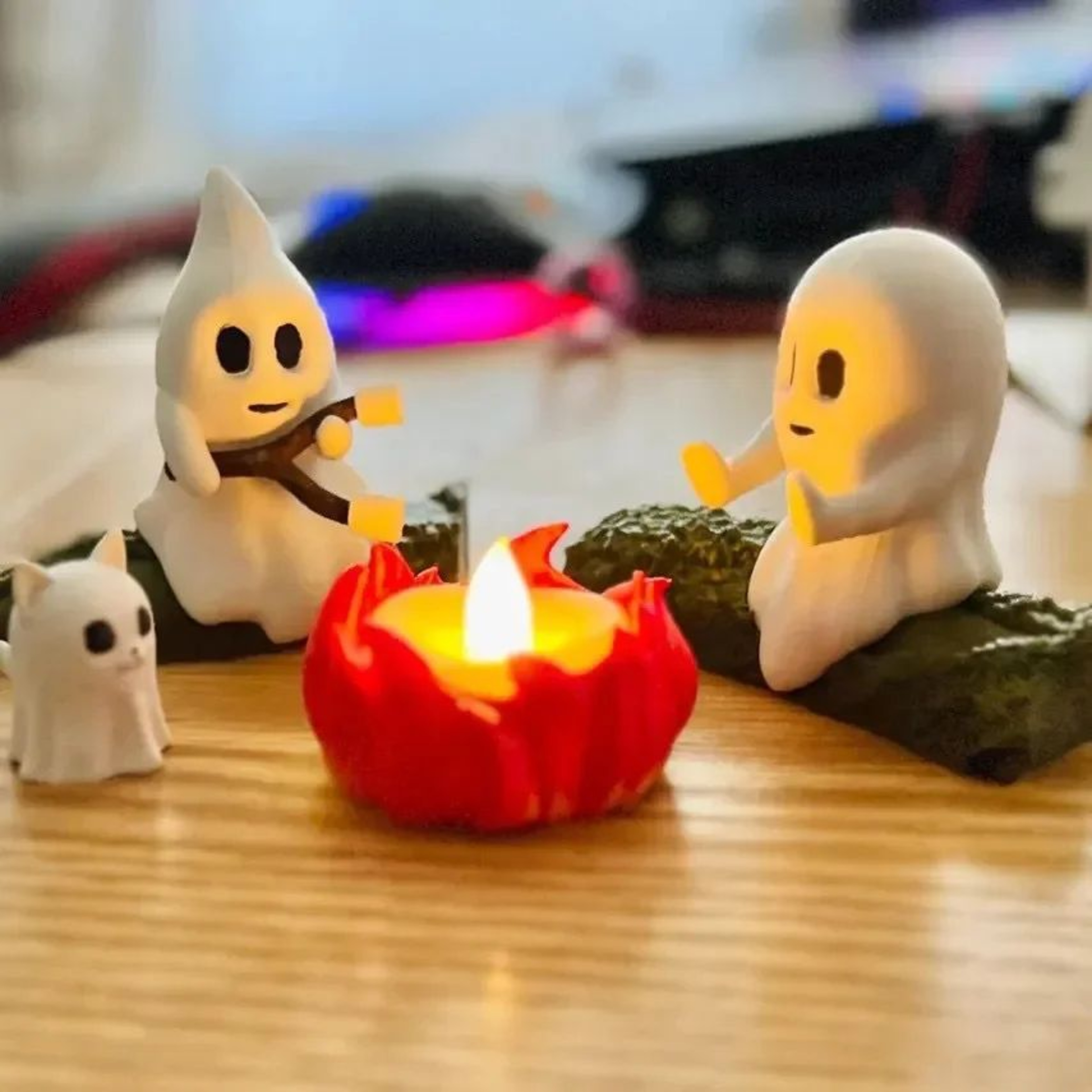 Halloween Ghost Campfire Decoration Set Haunted House Party Prop 7