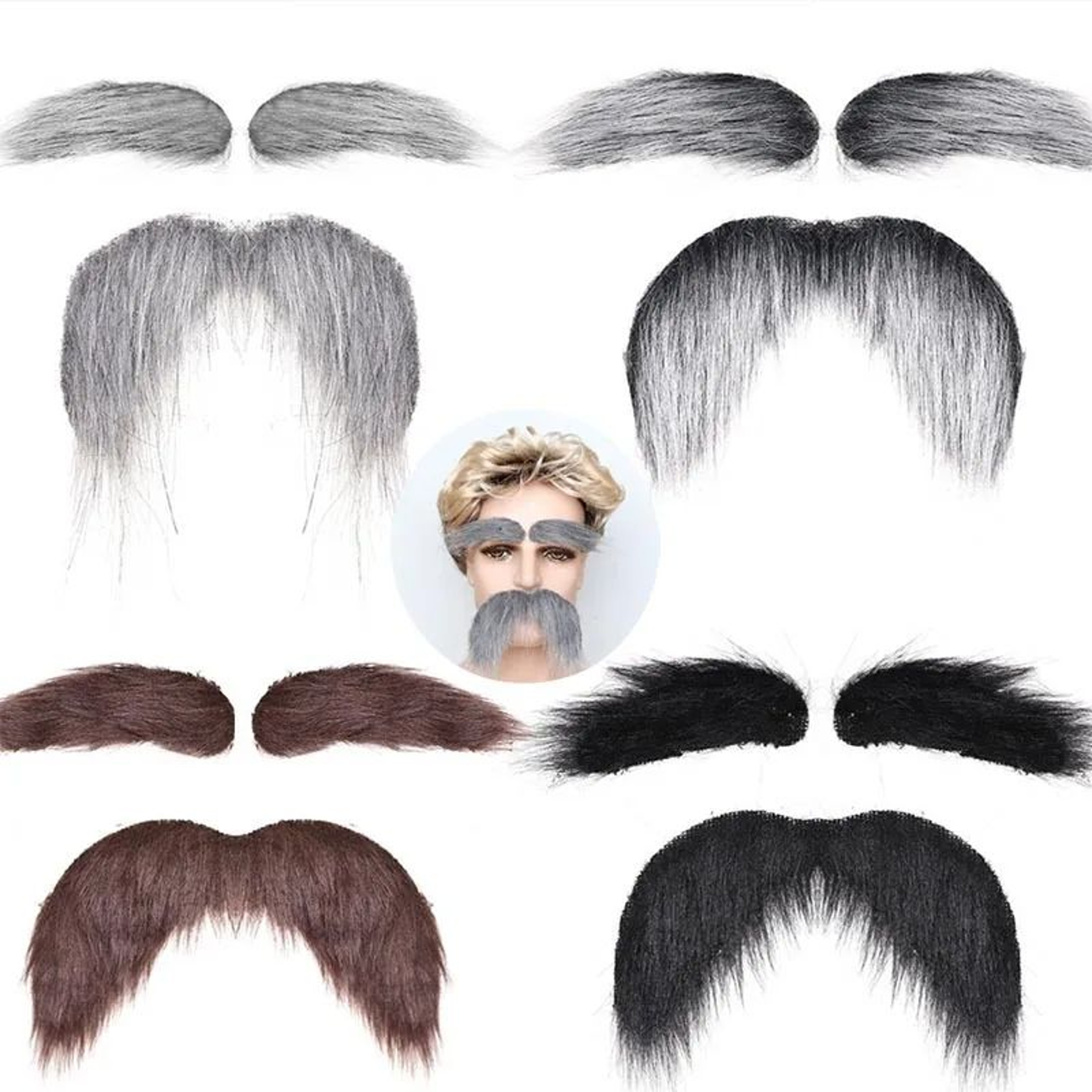 Self Adhesive Fake Mustache Beard Set 0