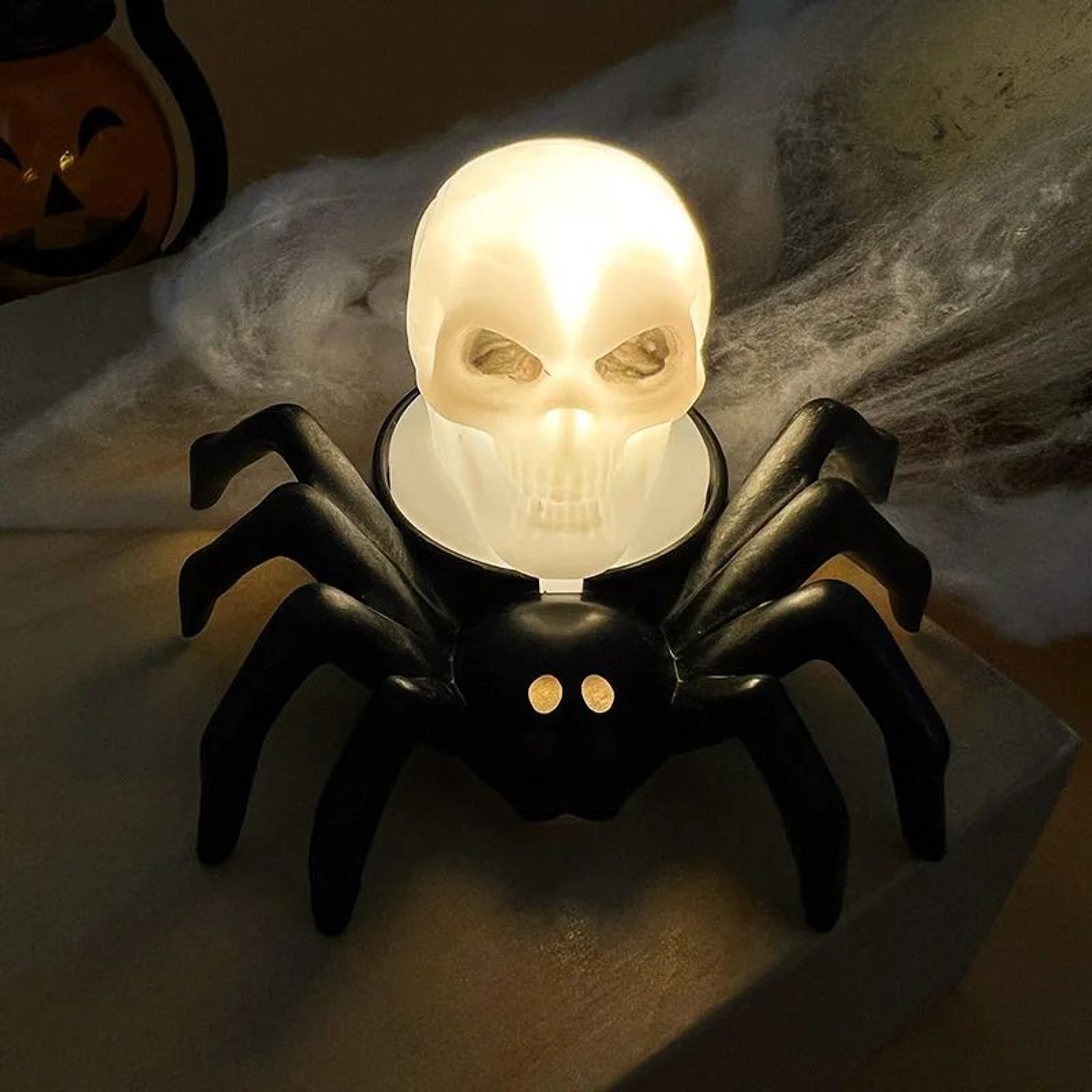 Halloween LED Spider Skull Candle Light 4