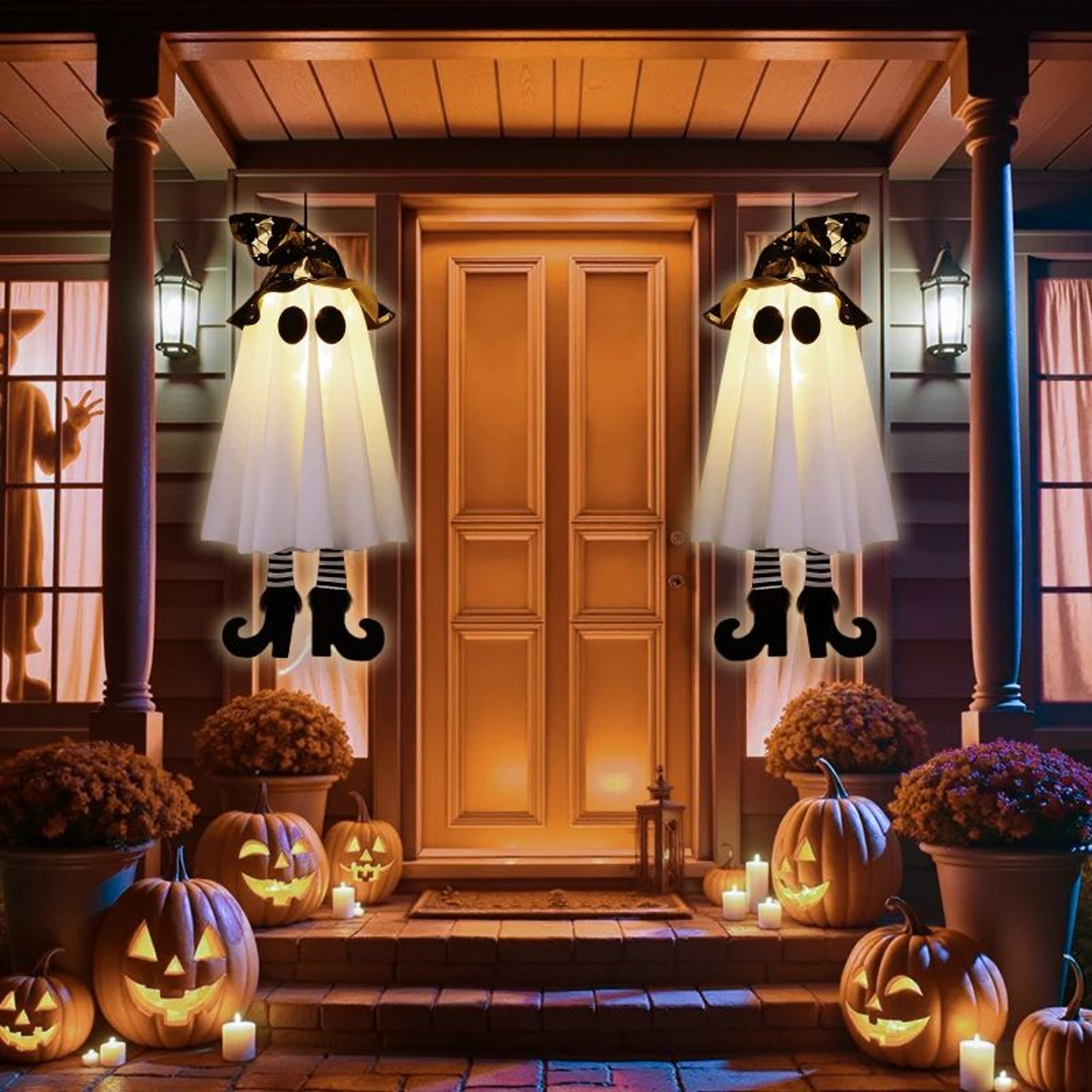 Halloween LED Light Up Witch Ghost Decor 6