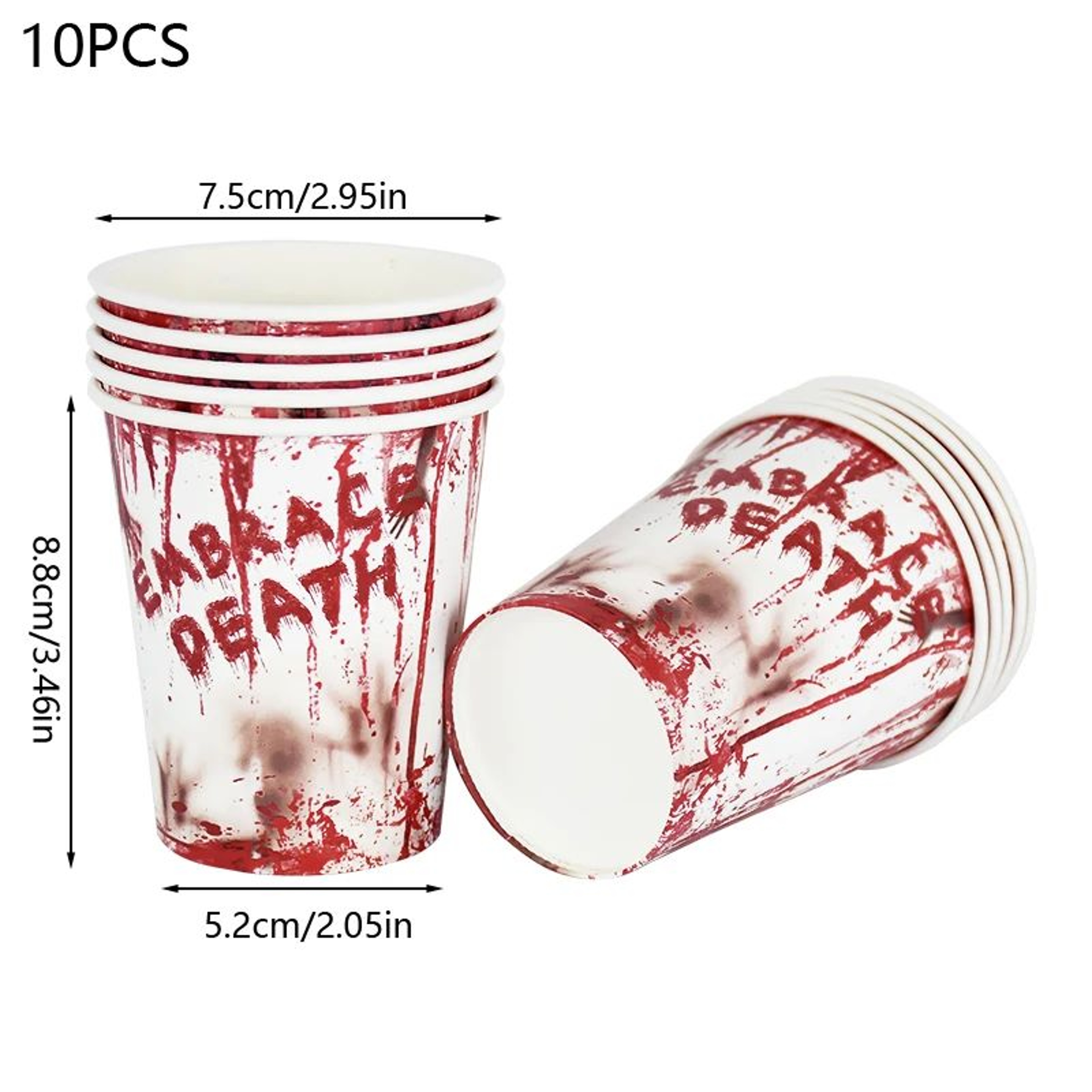 Halloween Bloody Handprint Disposable Party Tableware Set 8