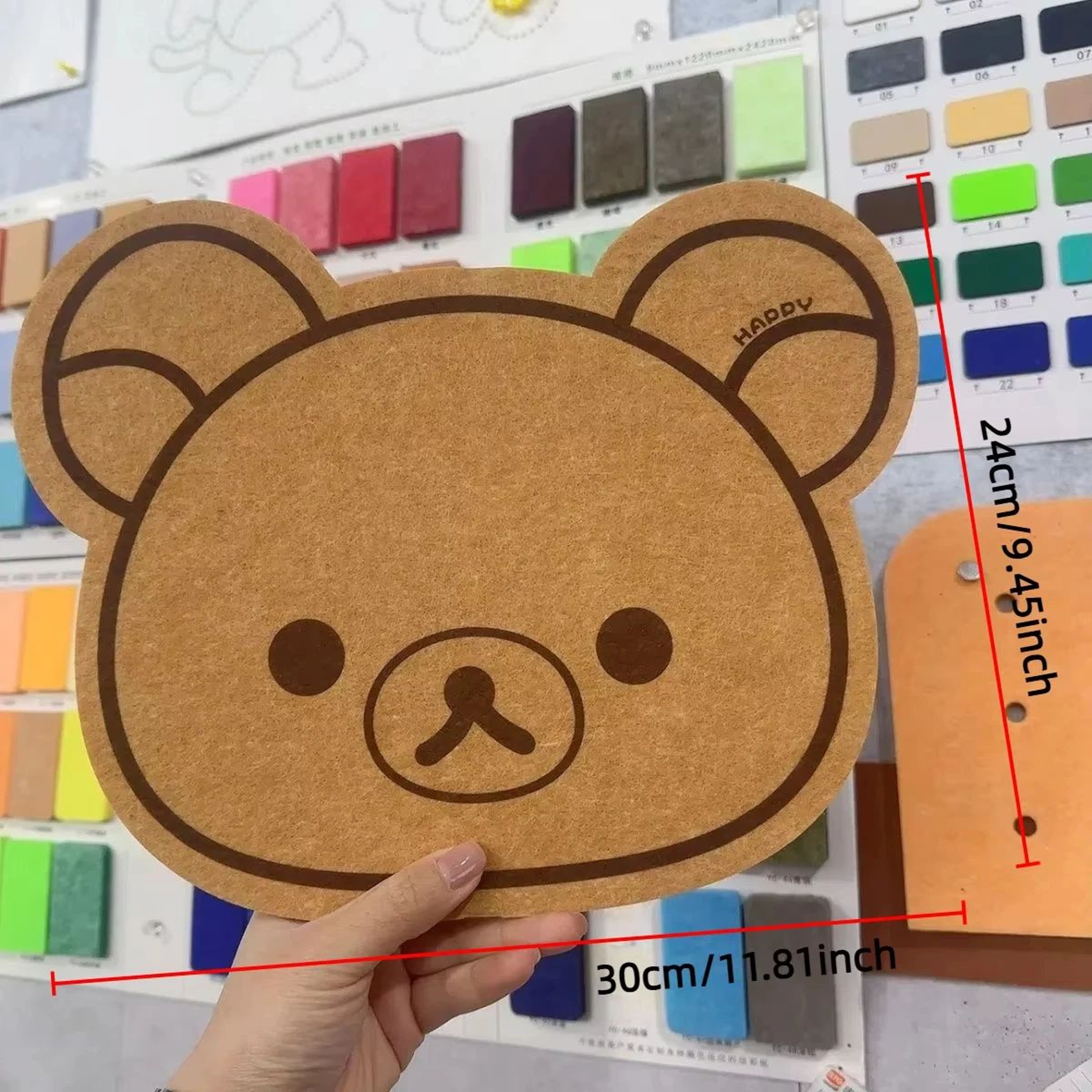 Cute Bear Felt Wall Decor Panel For Kids Room 4