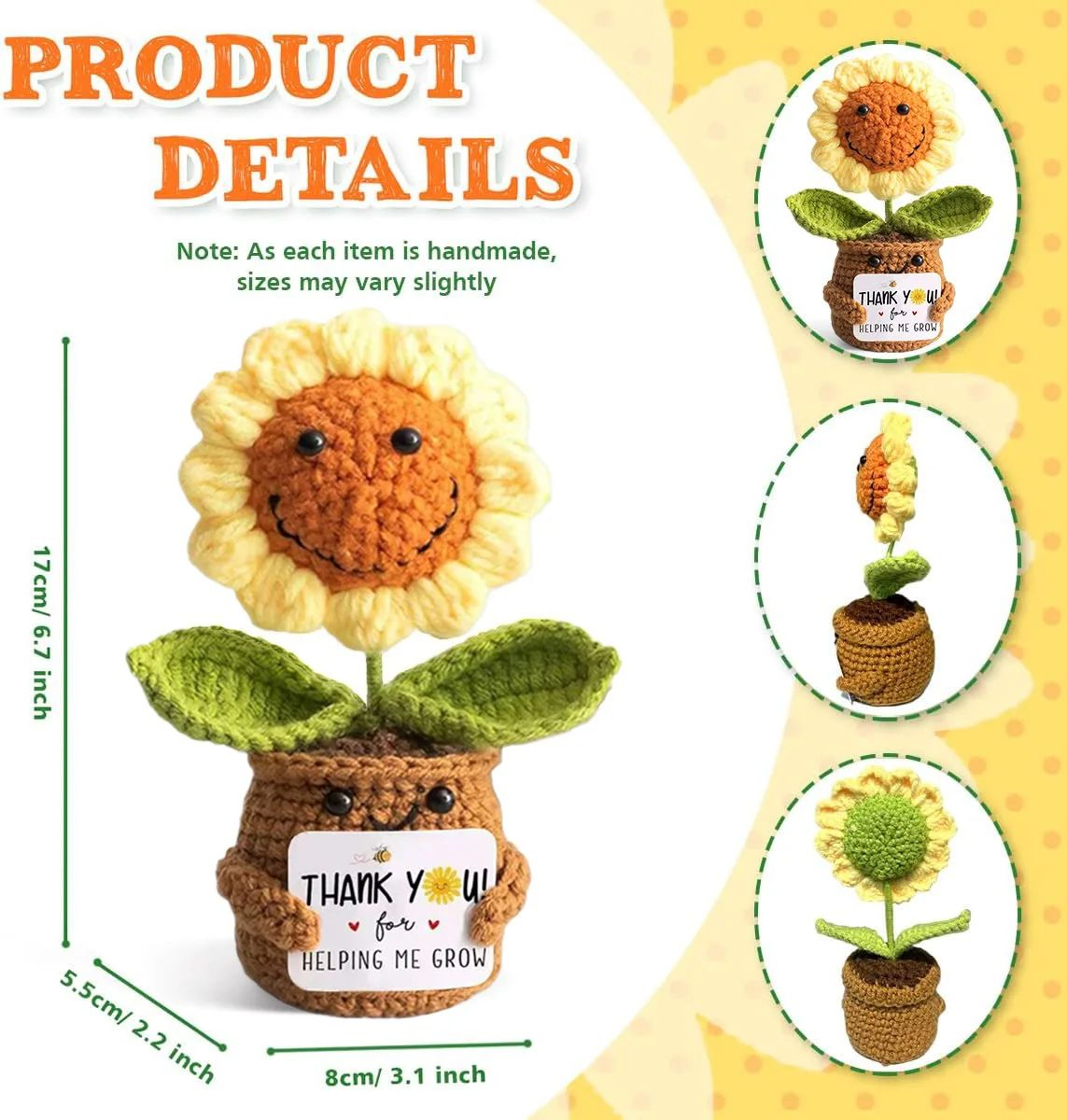 Handmade Pocket Hug Crochet Plush With Gift Card 4