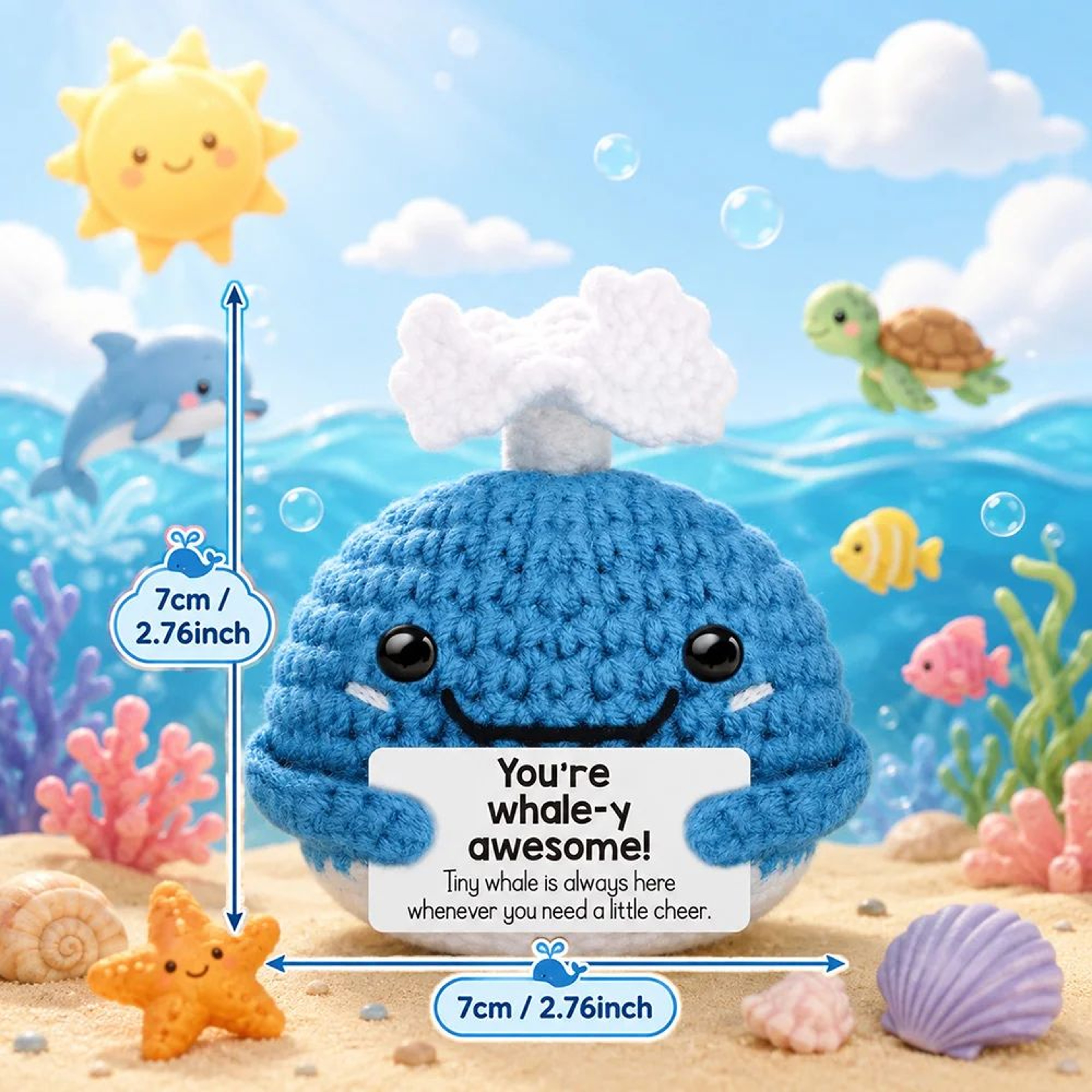 Handmade Pocket Hug Crochet Plush With Gift Card 18