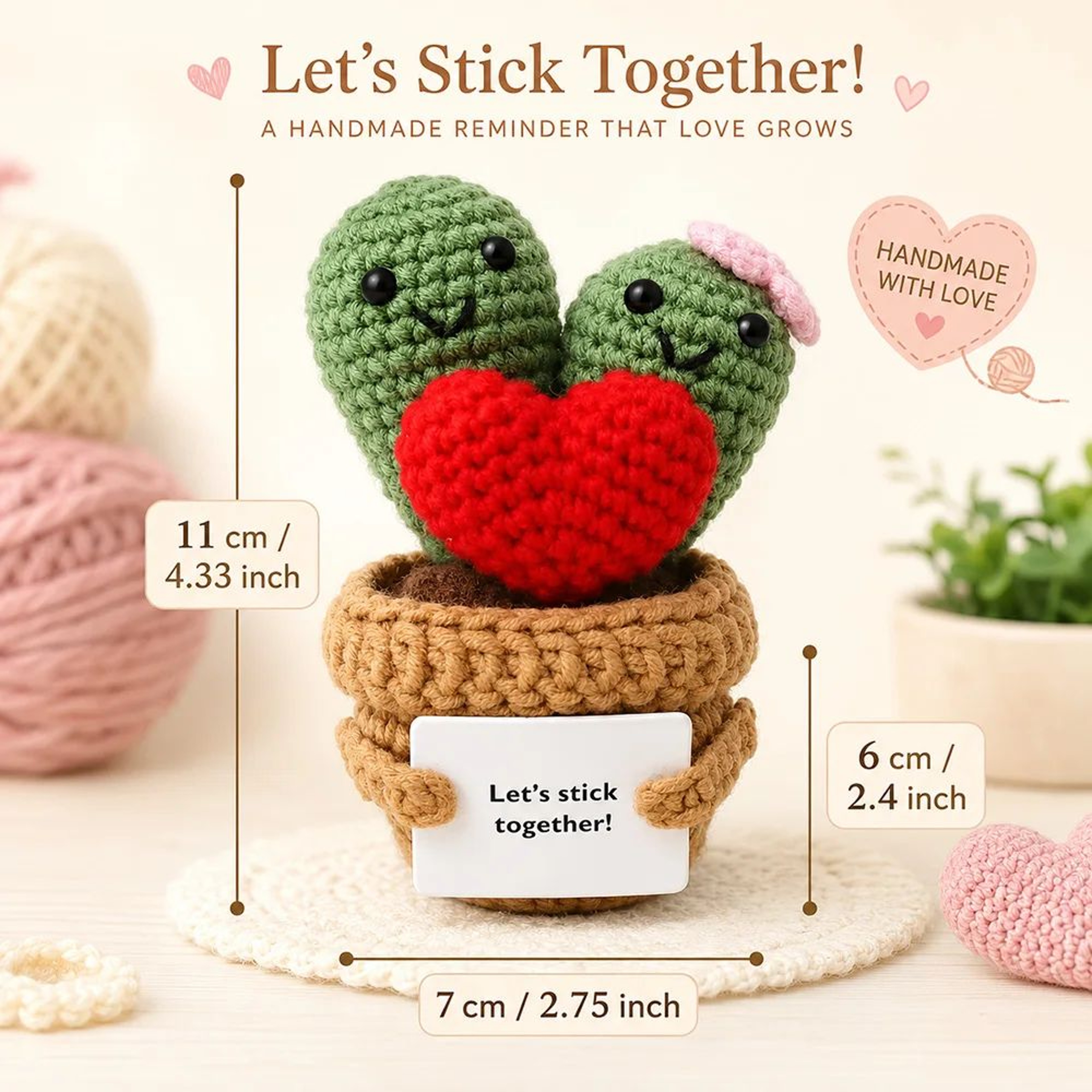 Handmade Pocket Hug Crochet Plush With Gift Card 29