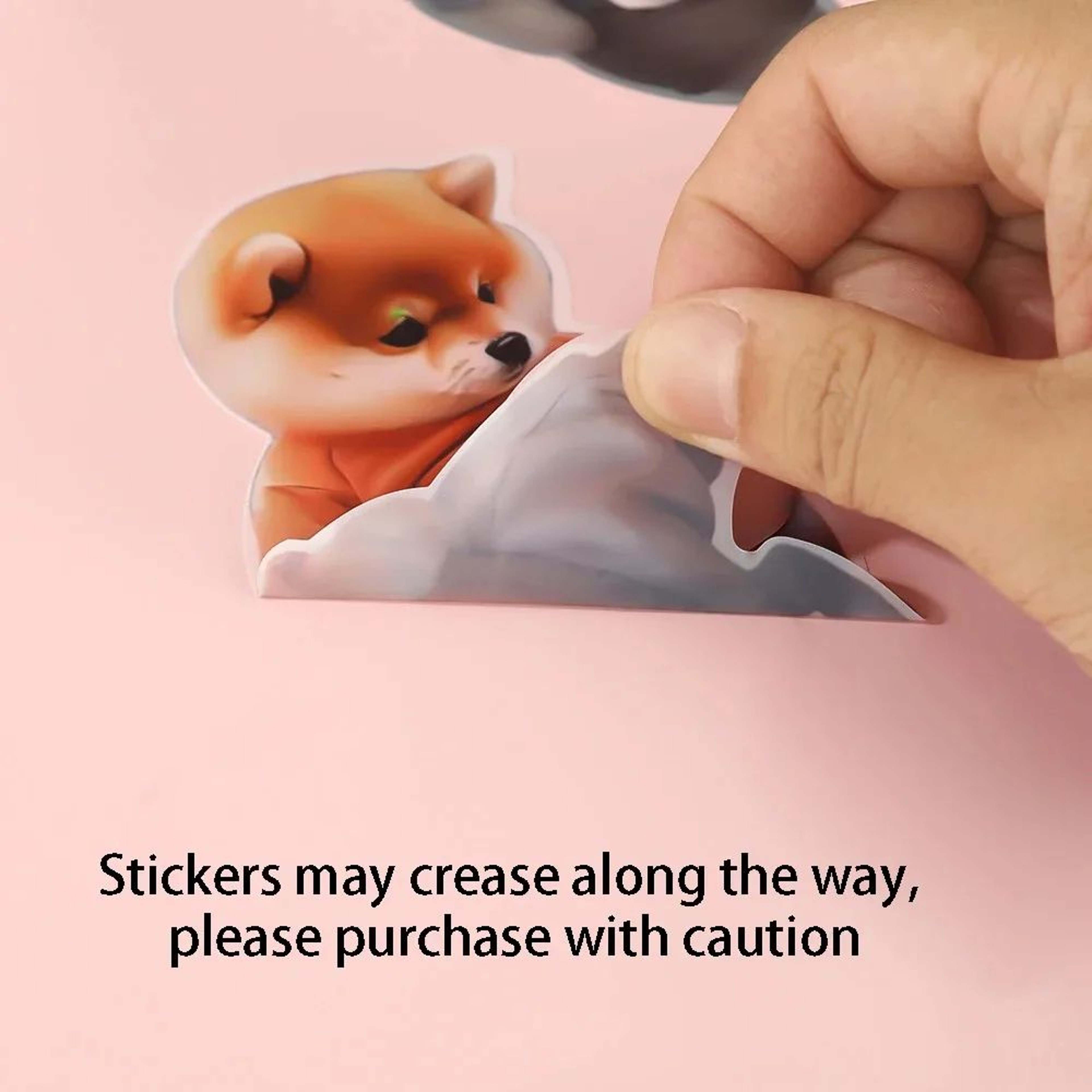 2Pcs 3D Shiba Inu Silicone Self Adhesive Stickers 2