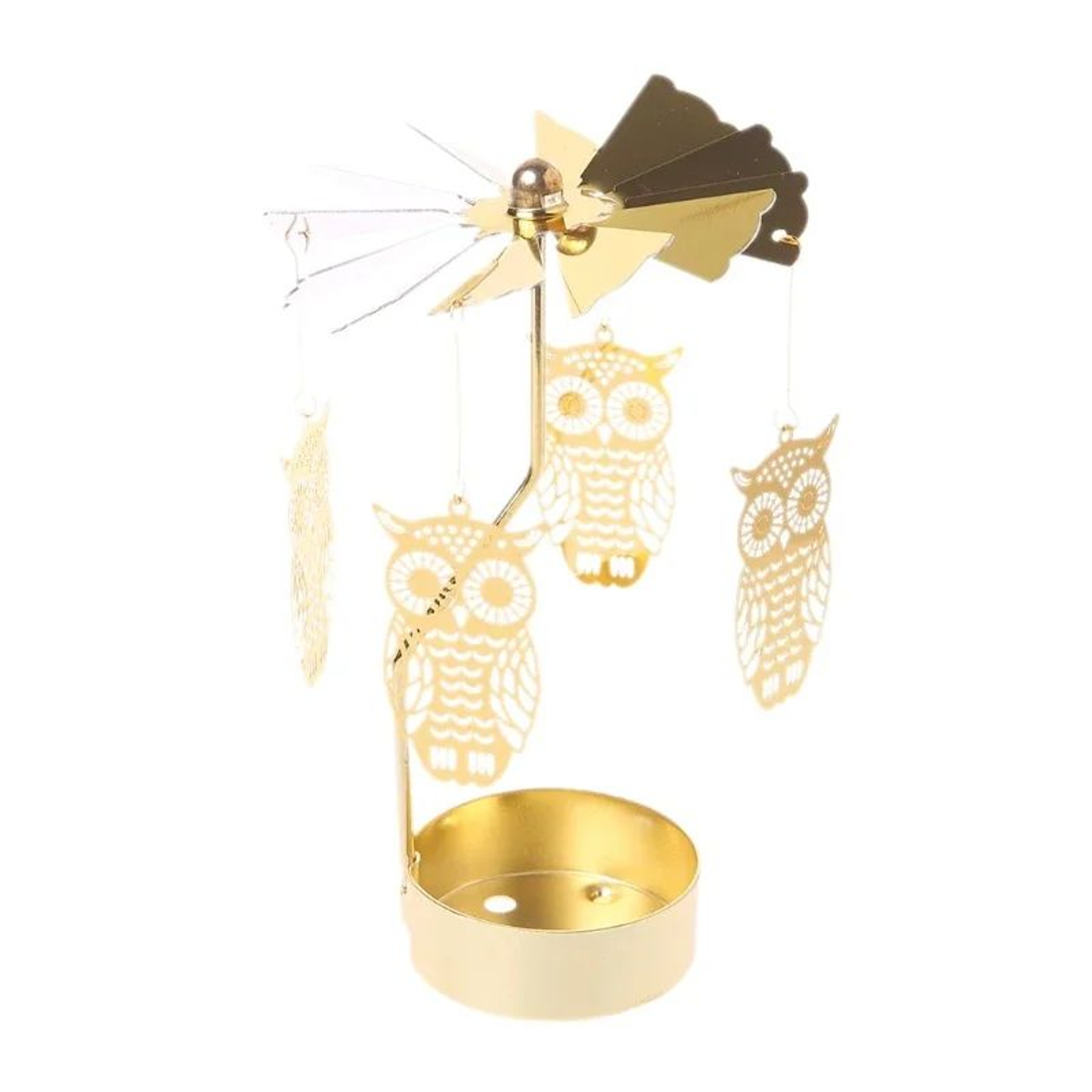 Metal Rotating Candle Holder Christmas Decor 14