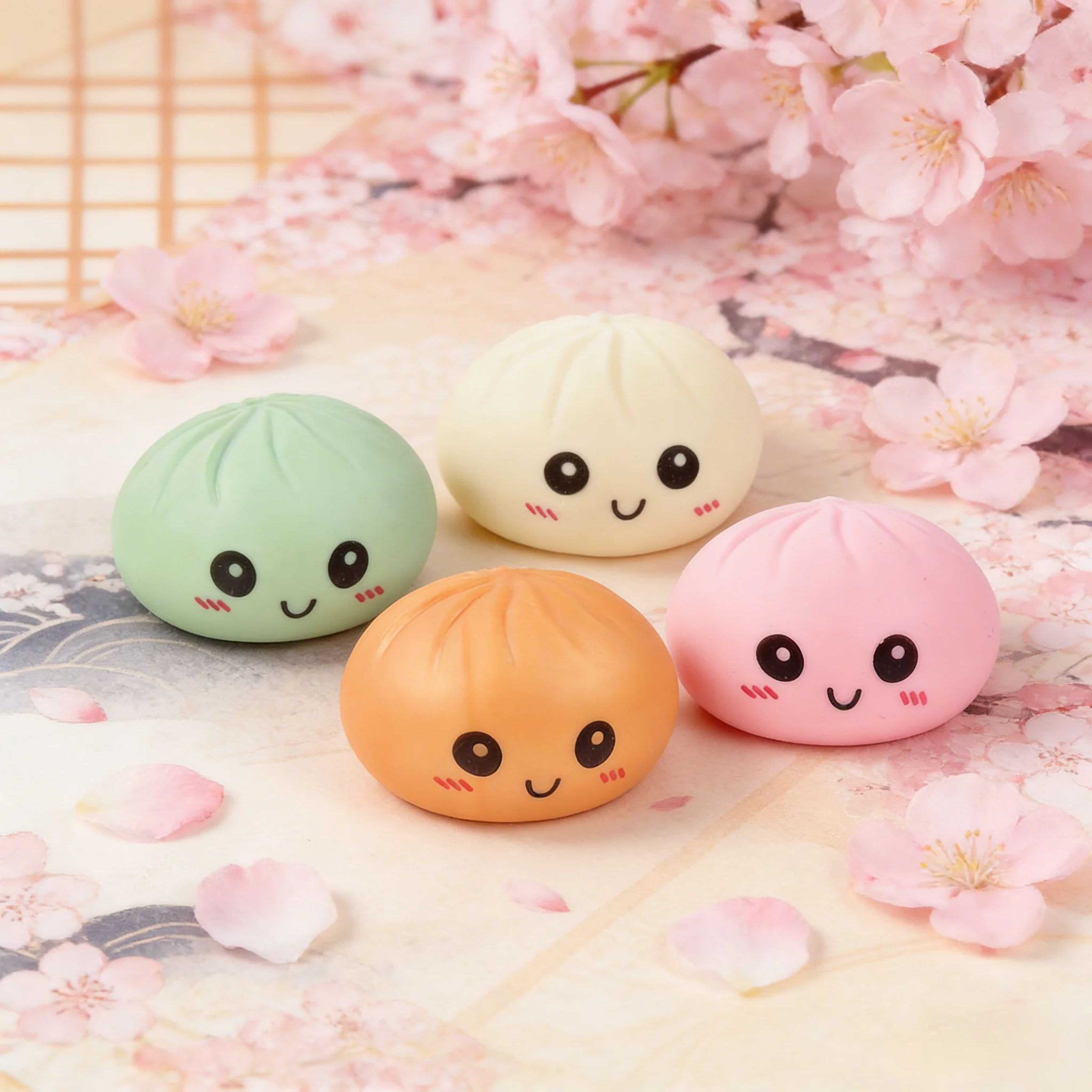 Creative Gift Dumpling Squishy Toy With Bamboo Steamer Box 1