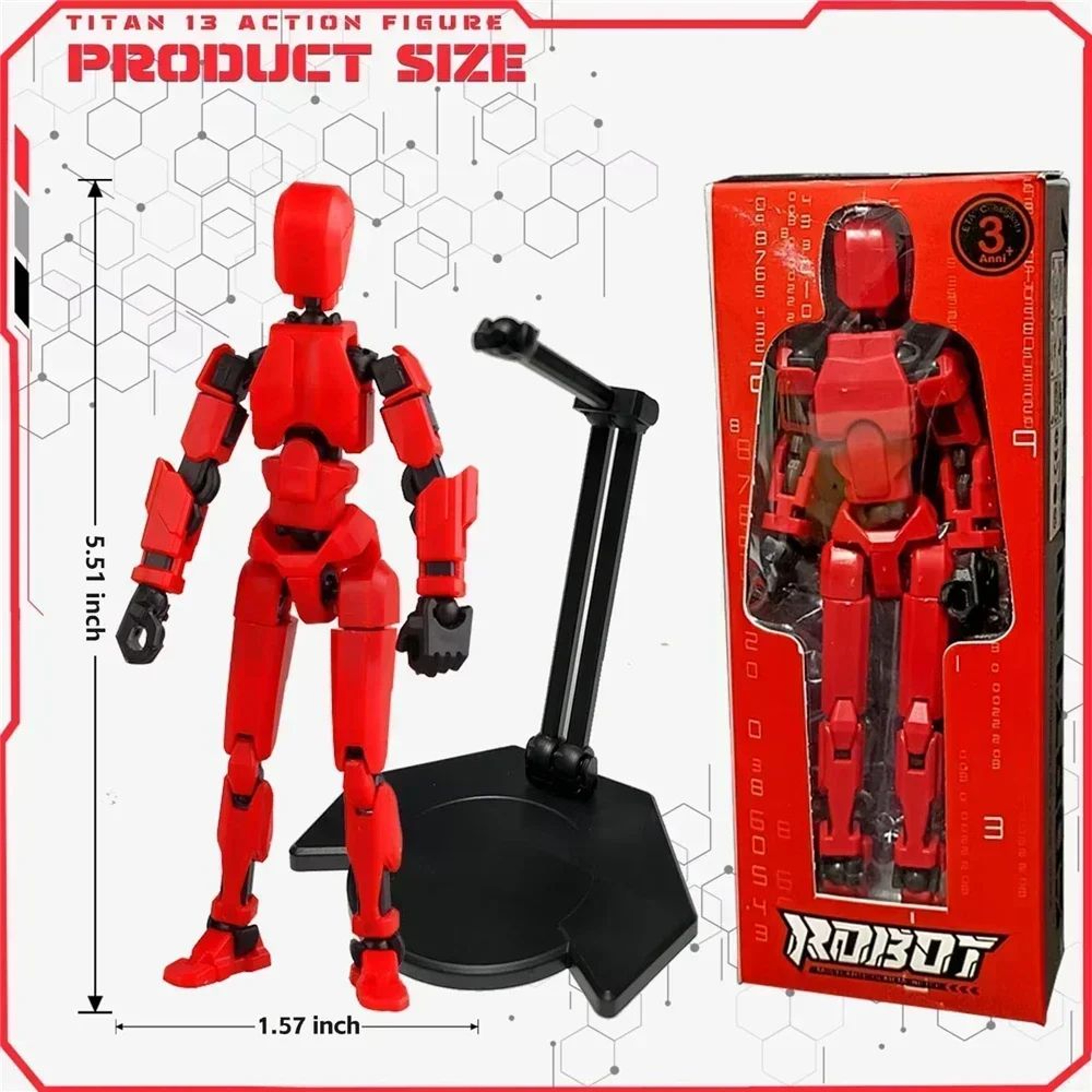 Titan T13 Lucky13 Movable Robot Action Figure With Stand 1