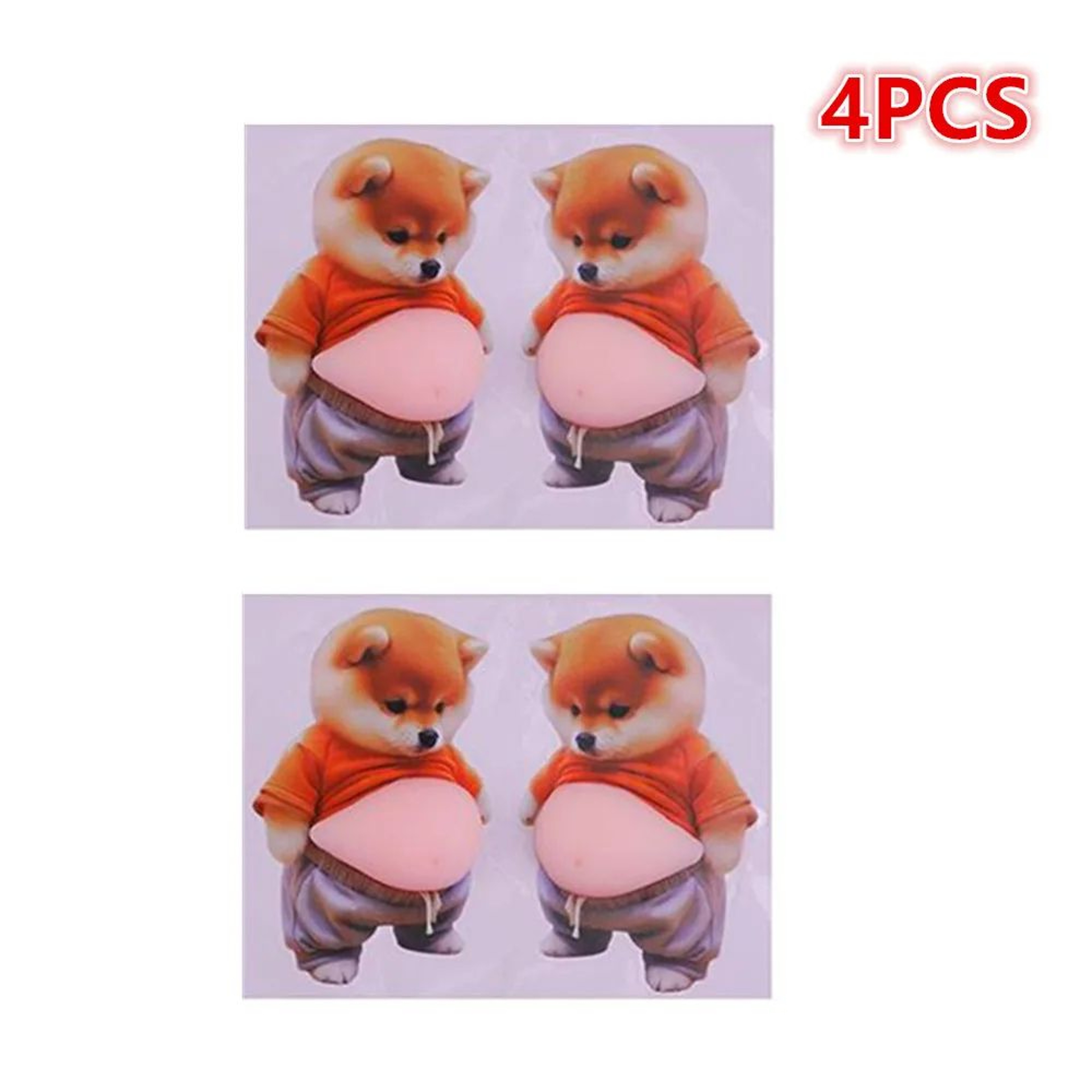 3D Shiba Inu Silicone Self Adhesive Stickers 7