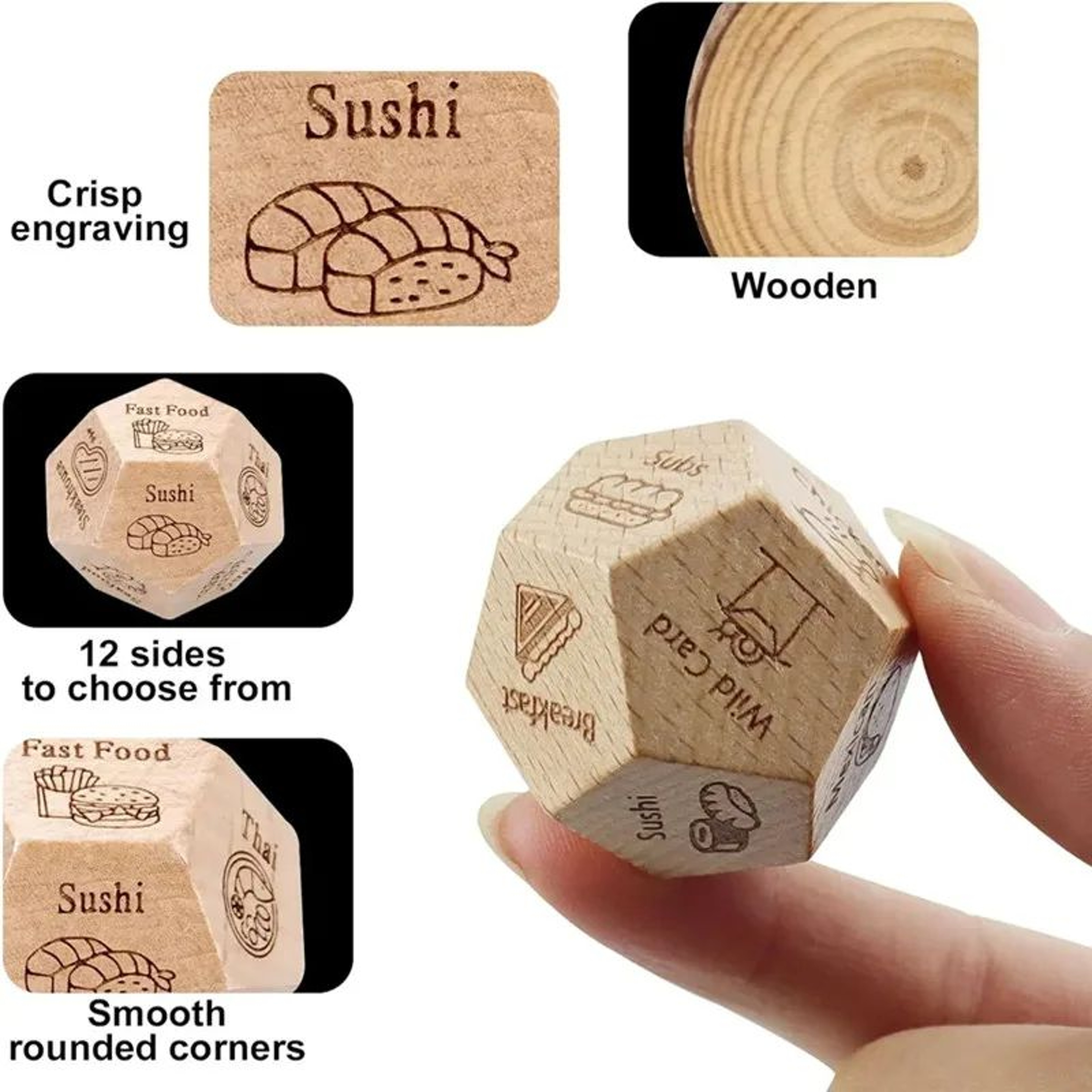 Couples Food Decision Dice Fun Gift For Him And Her 3