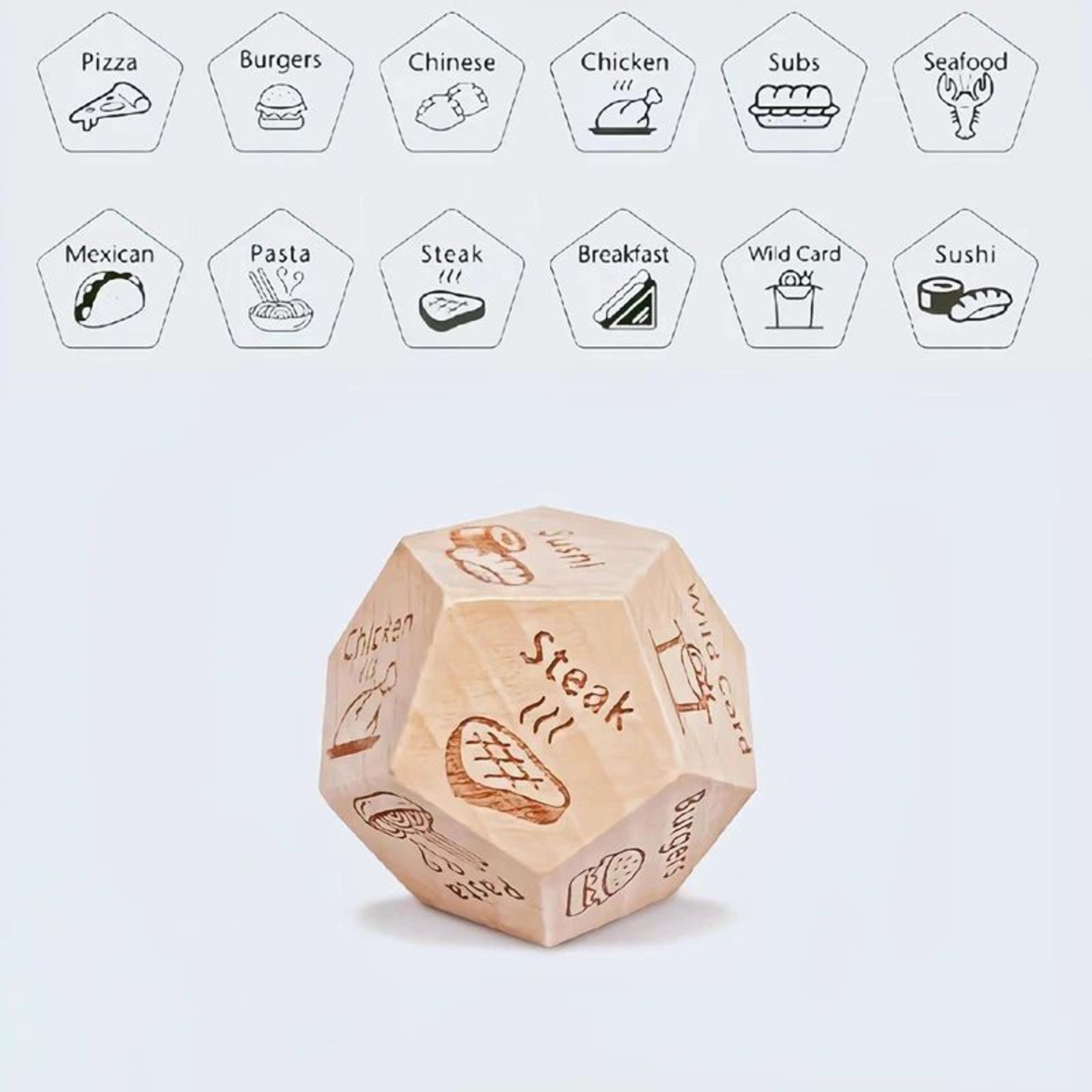 Couples Food Decision Dice Fun Gift For Him And Her 9