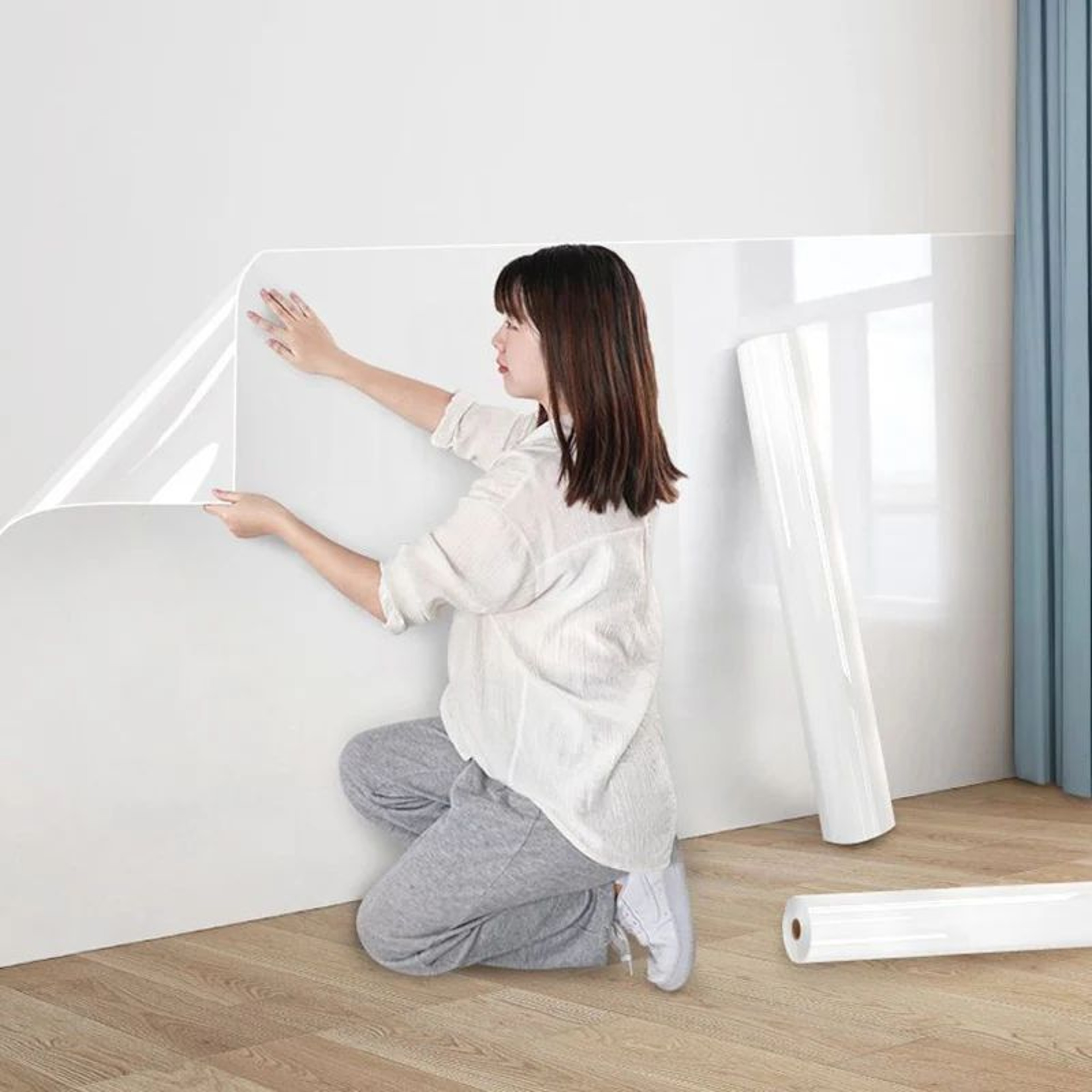 Transparent Electrostatic Wall Protective Film Waterproof Roll 5