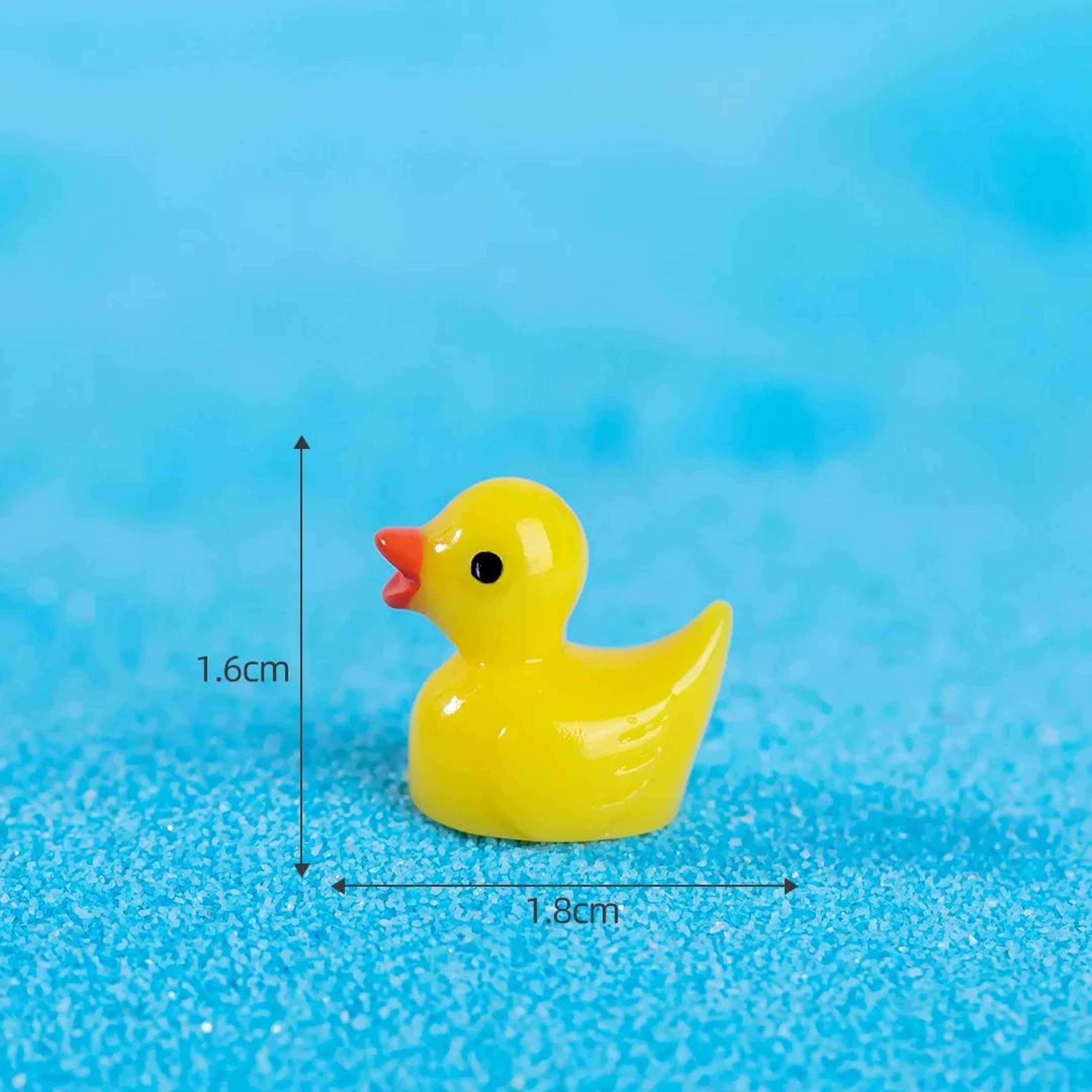 200PCS Mini Yellow Resin Ducks Fairy Garden Craft Set 6