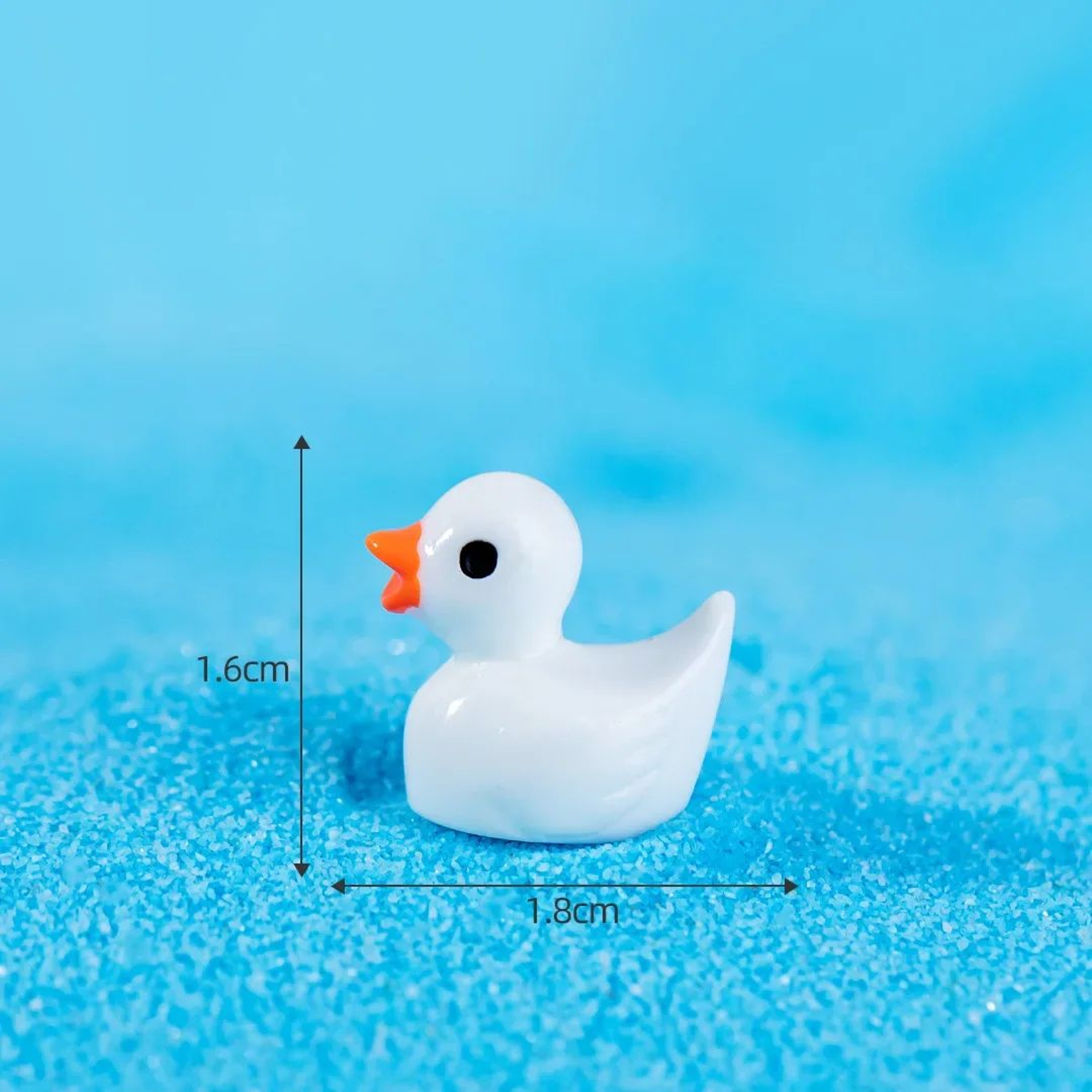 200PCS Mini Yellow Resin Ducks Fairy Garden Craft Set 7