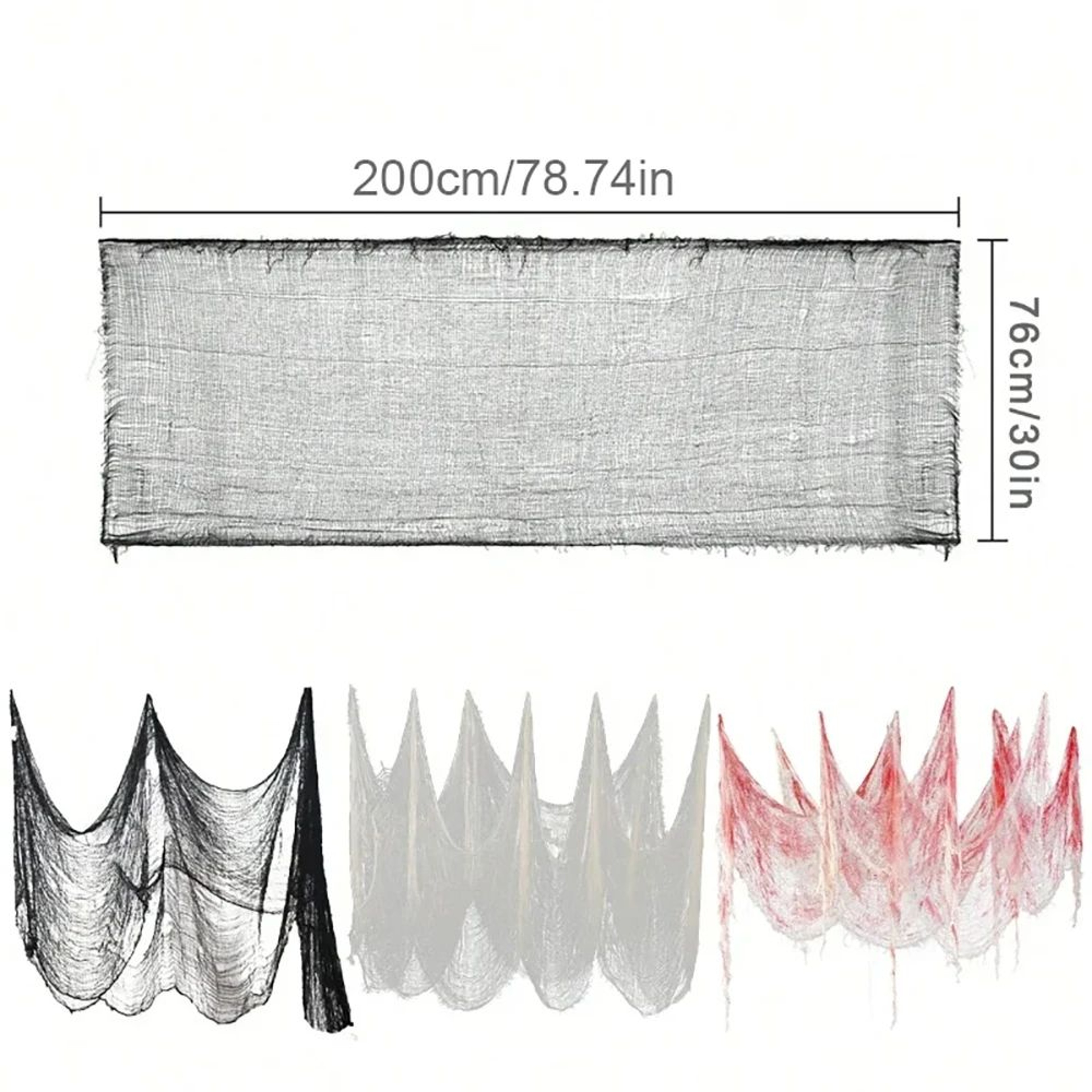 Halloween Bloody Gauze Horror Door Curtain Decoration 5