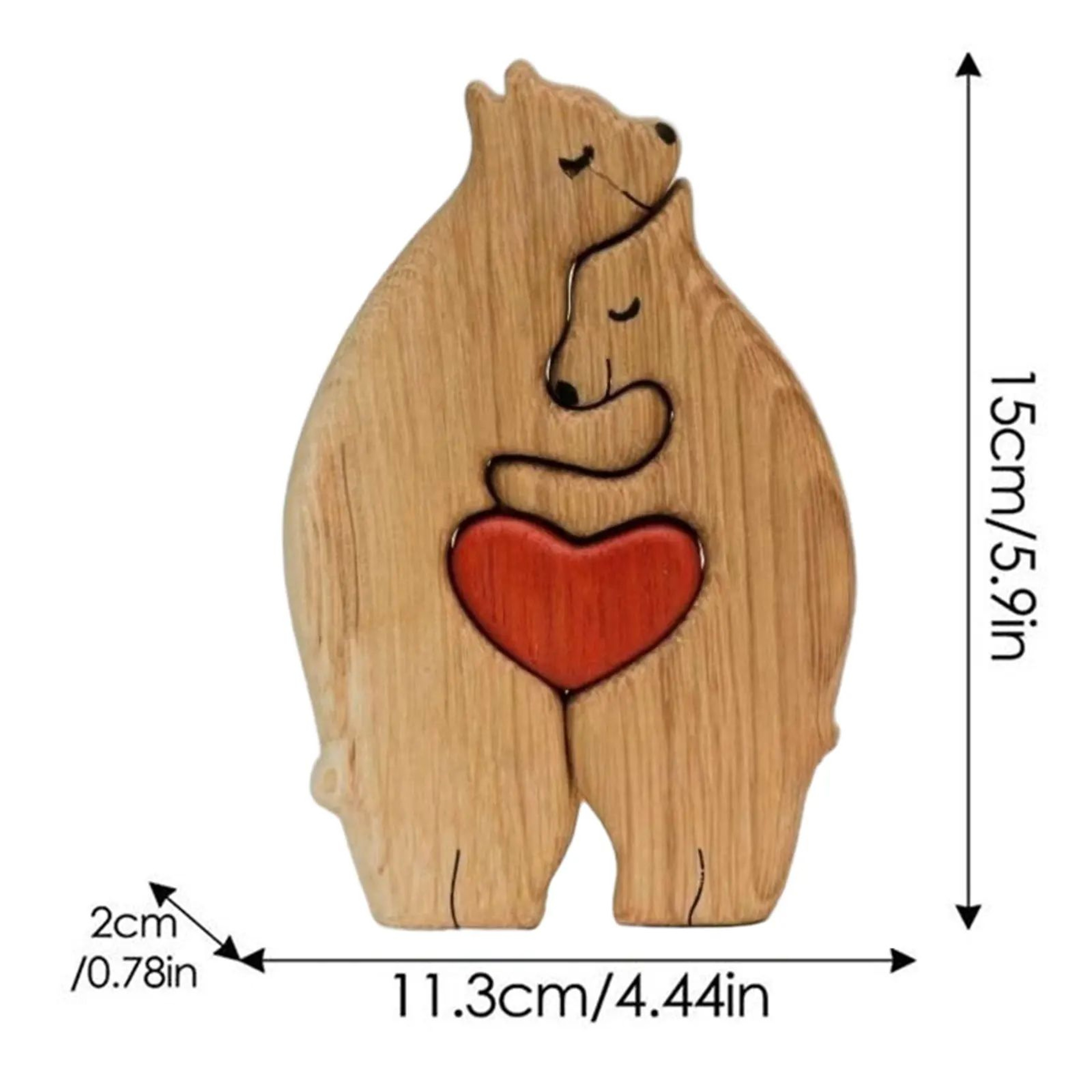 Bear Family Wooden Art Puzzle DIY Desktop Decor 6