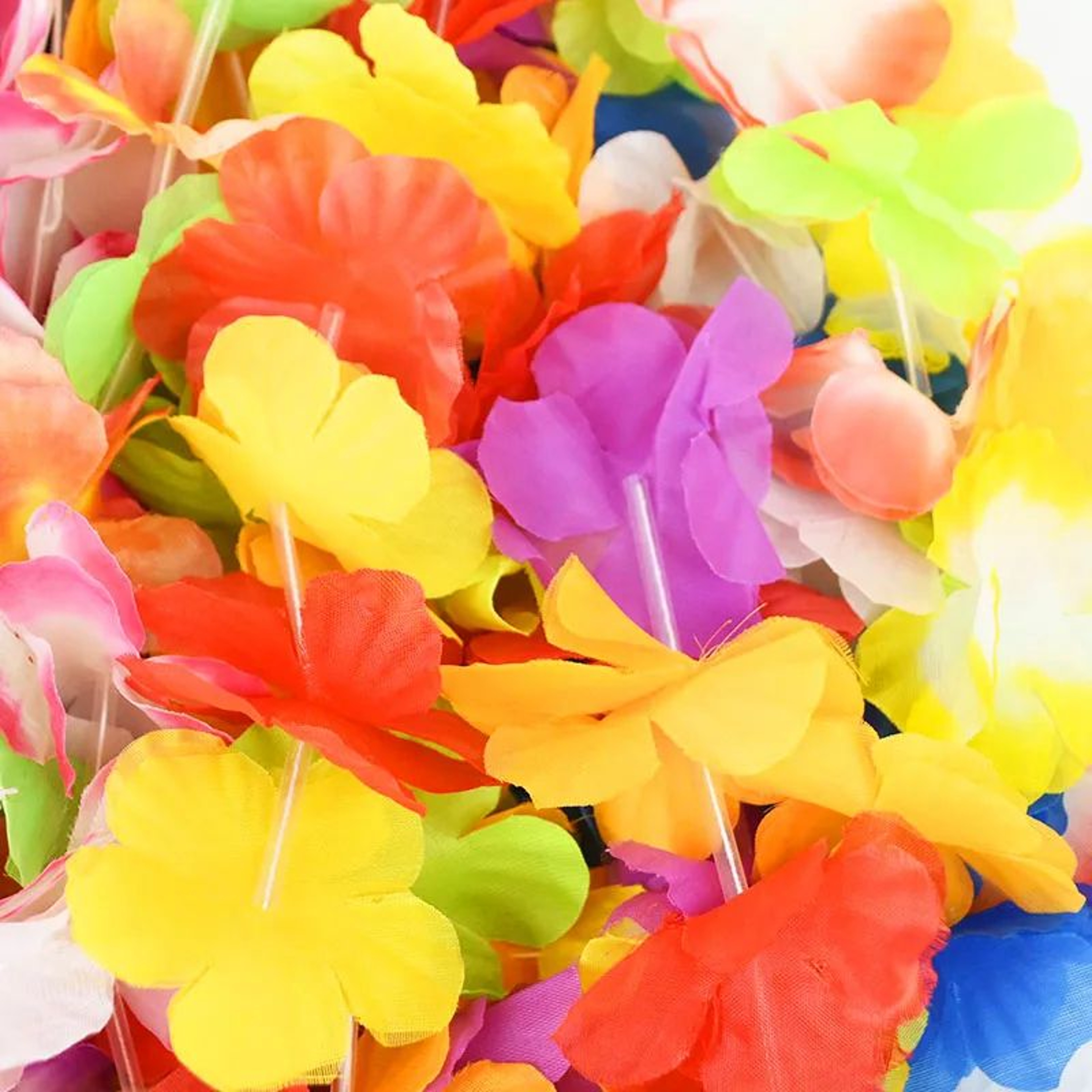 Hawaiian Flower Lei Garland Necklace Party Decoration Set 6