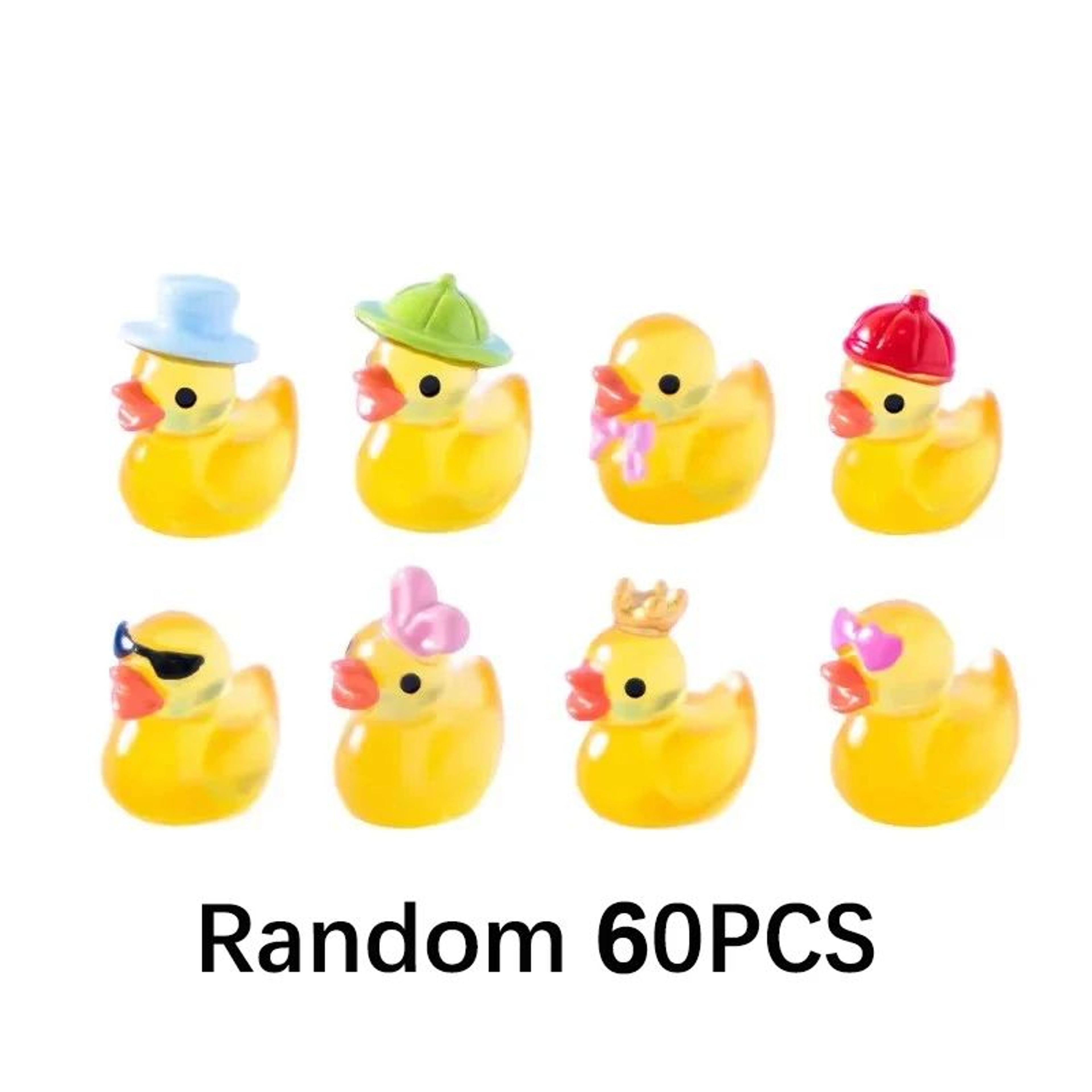Glow In The Dark Mini Duck Figurines Fairy Garden Set 13