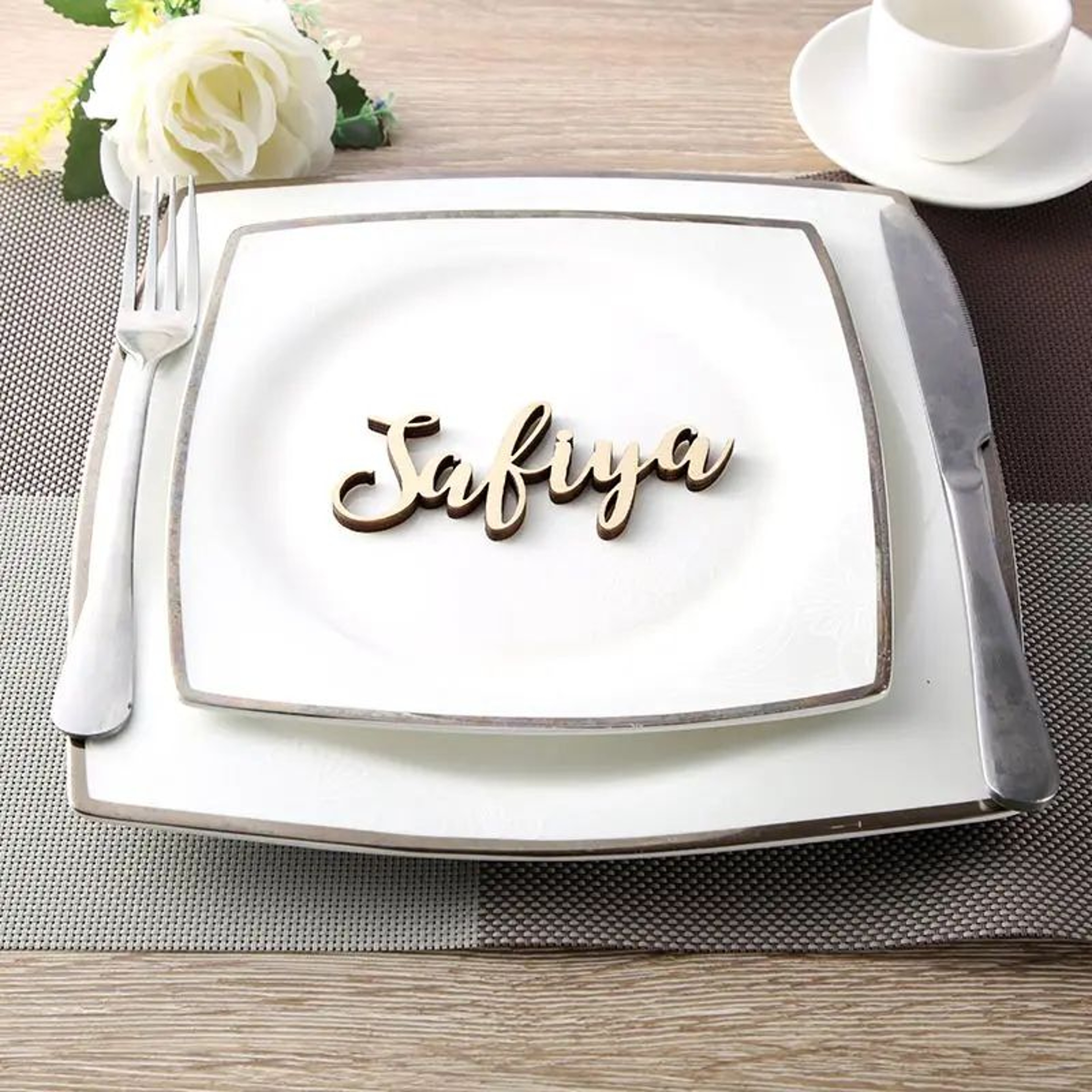 Personalized Wooden Wedding Place Name Cards 5