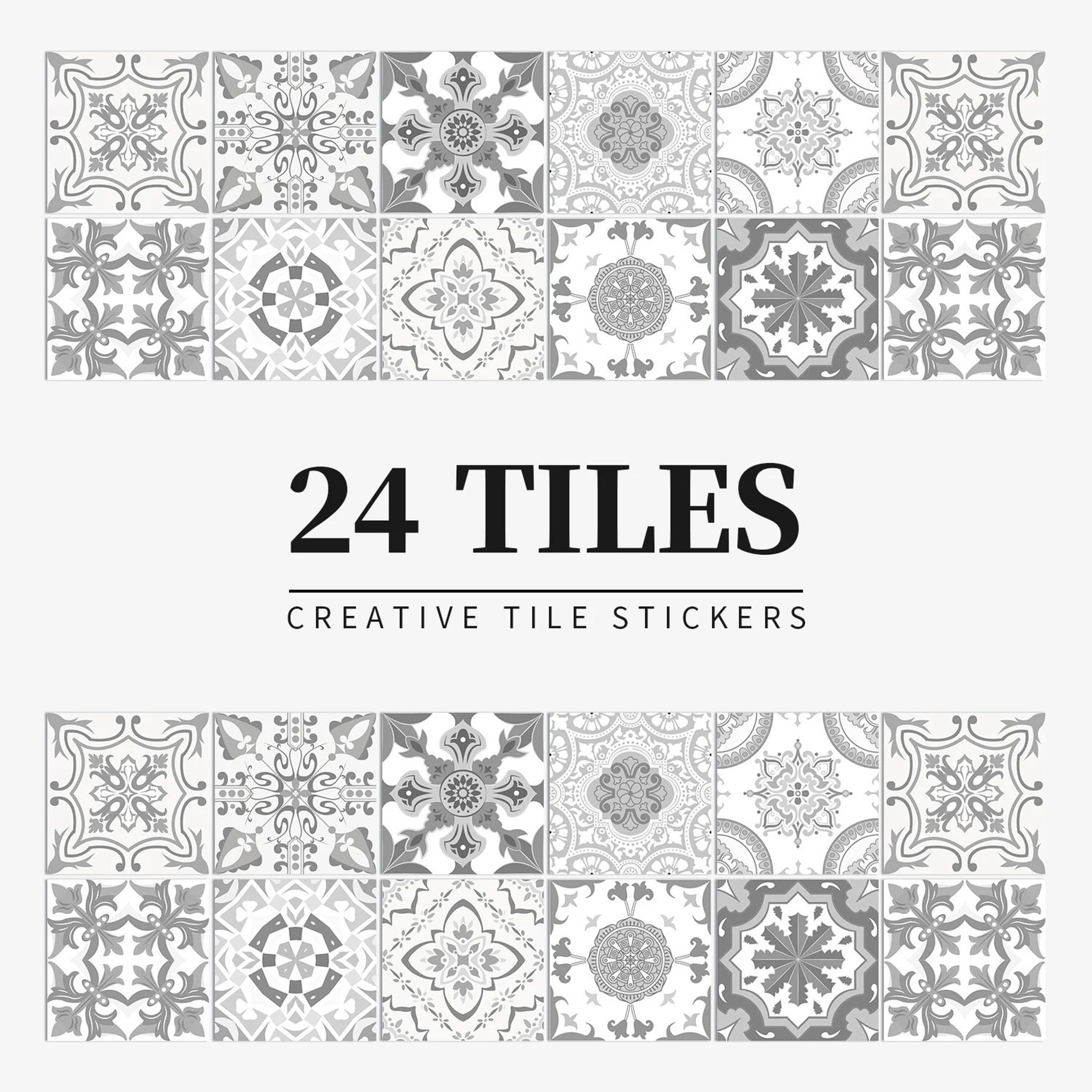 24PCS Self Adhesive Waterproof Tile Wall Stickers 15