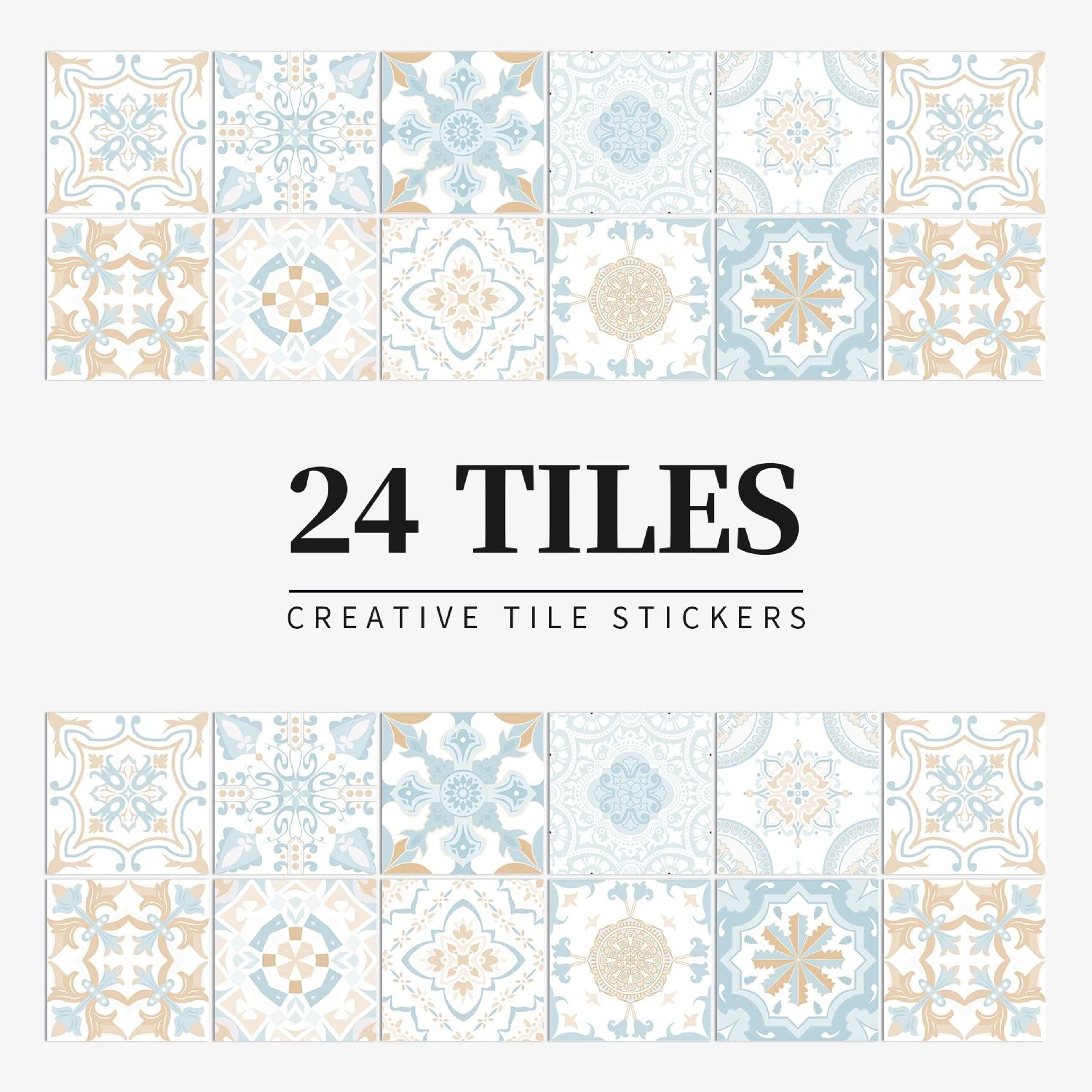 24PCS Self Adhesive Waterproof Tile Wall Stickers 17