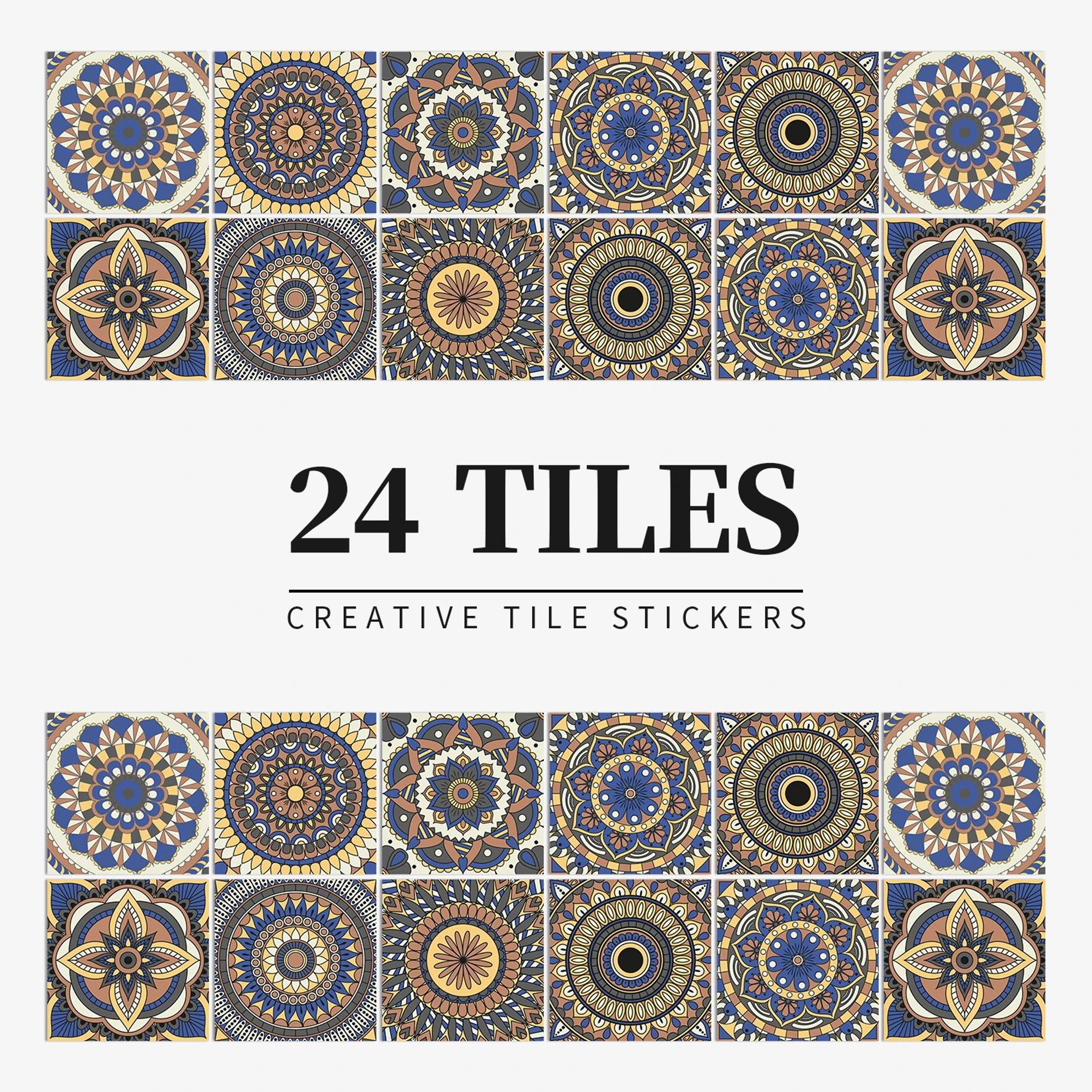 24PCS Self Adhesive Waterproof Tile Wall Stickers 19