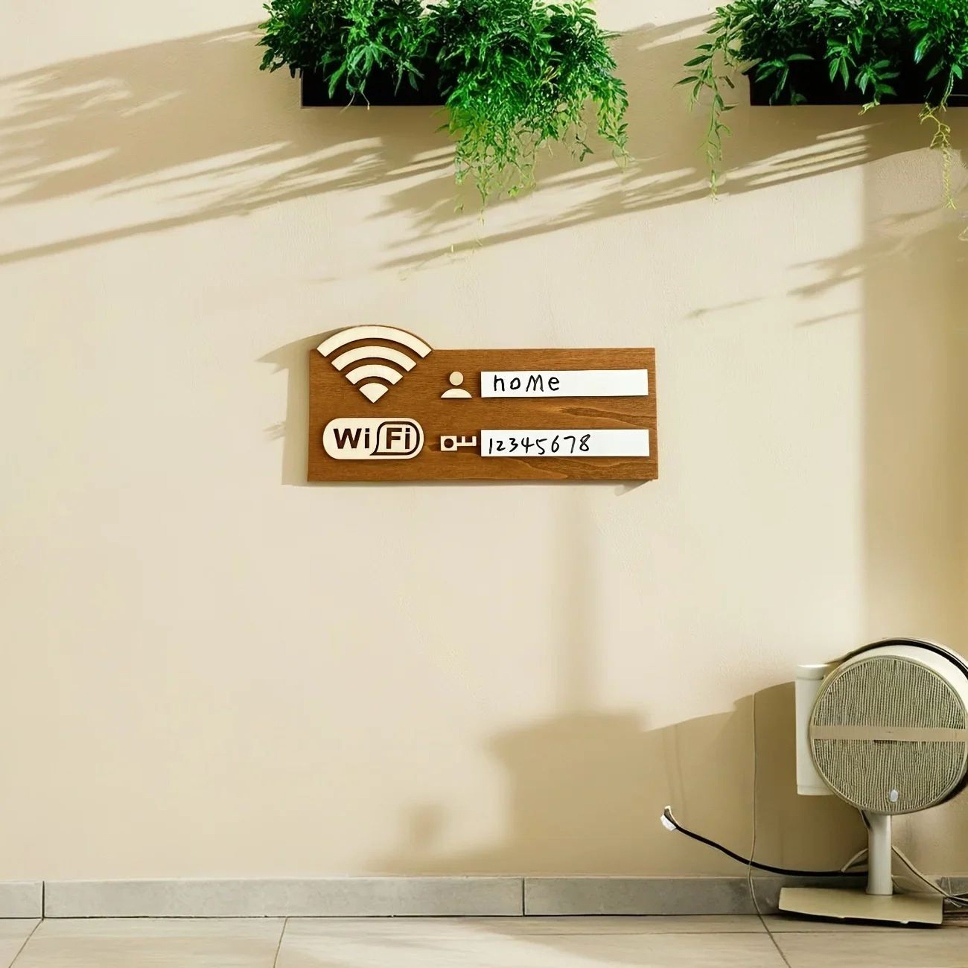 Rustic Wooden WiFi Password Sign Plaque 5