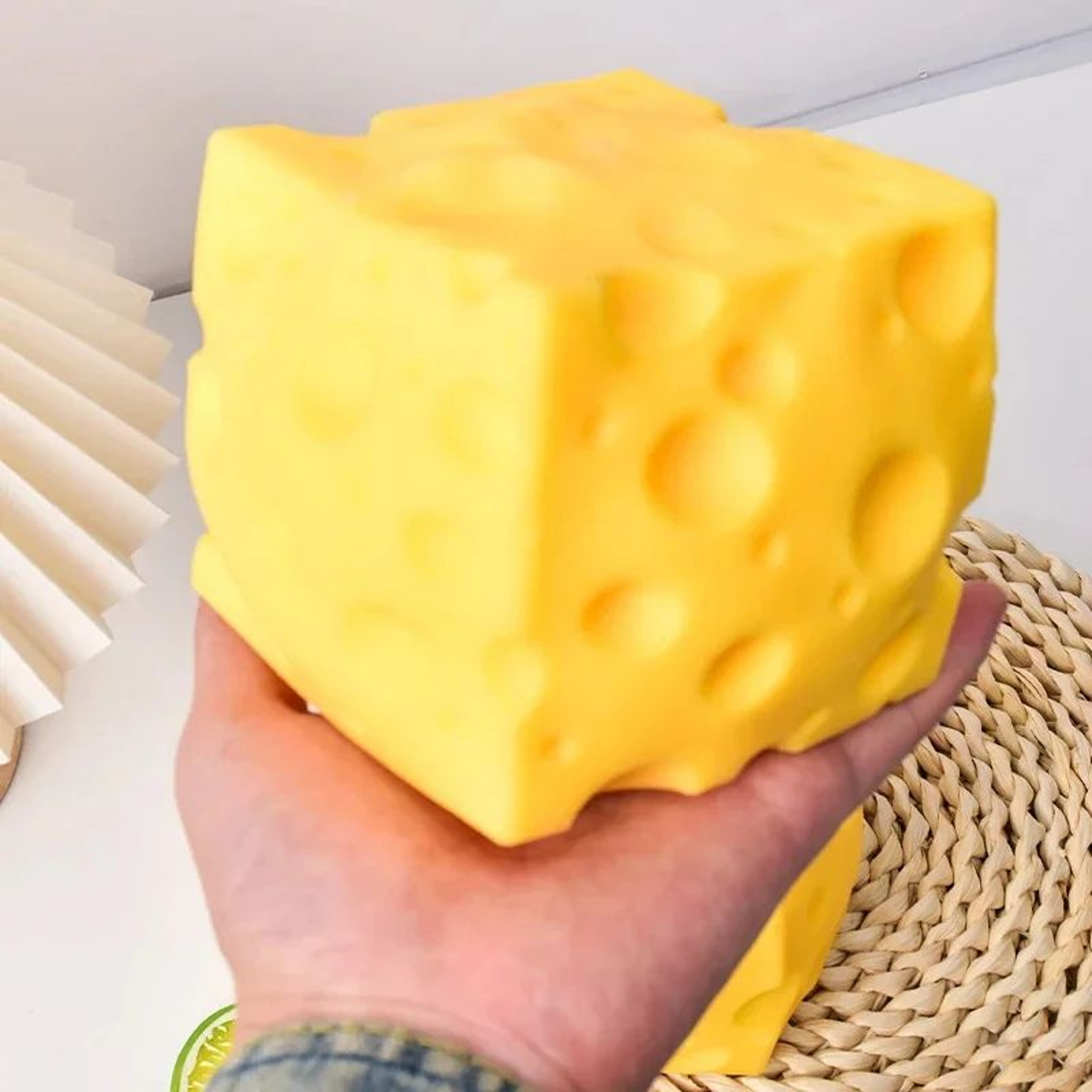 Giant Cheese Squishy Slow Rebound Fidget Toy 3