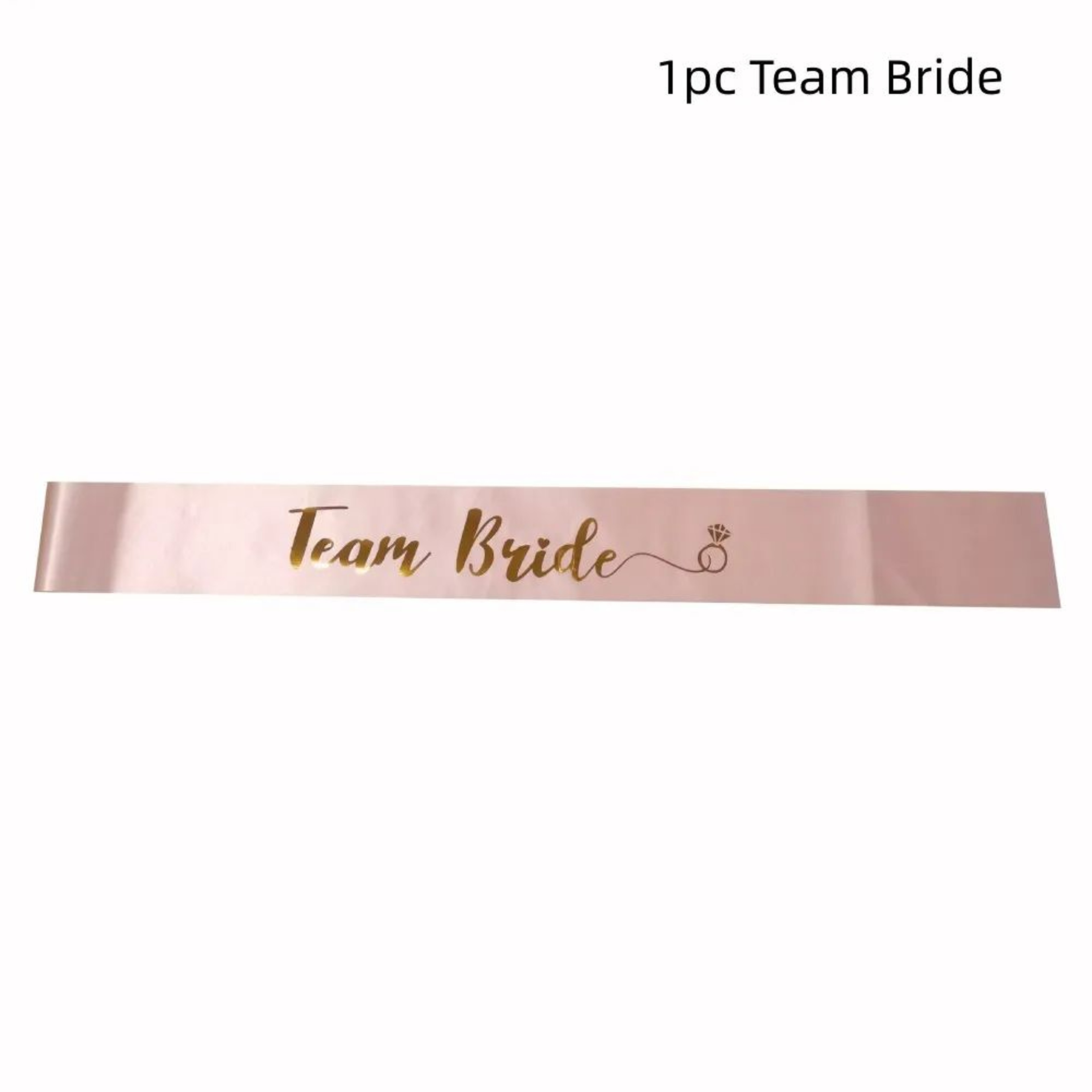 Rose Gold Bride To Be Satin Sash Set 6