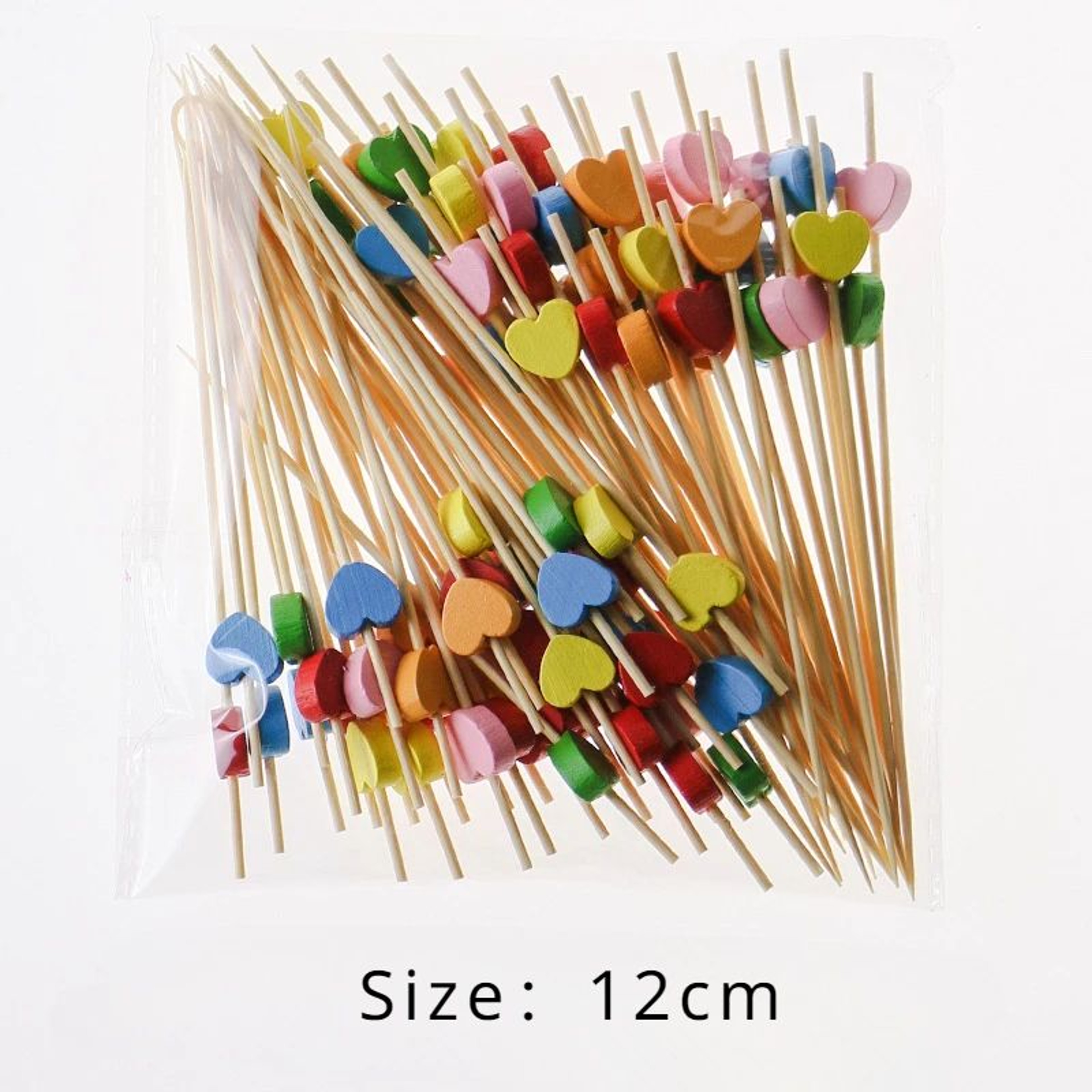 Red Heart Bamboo Cocktail Fruit Picks 6