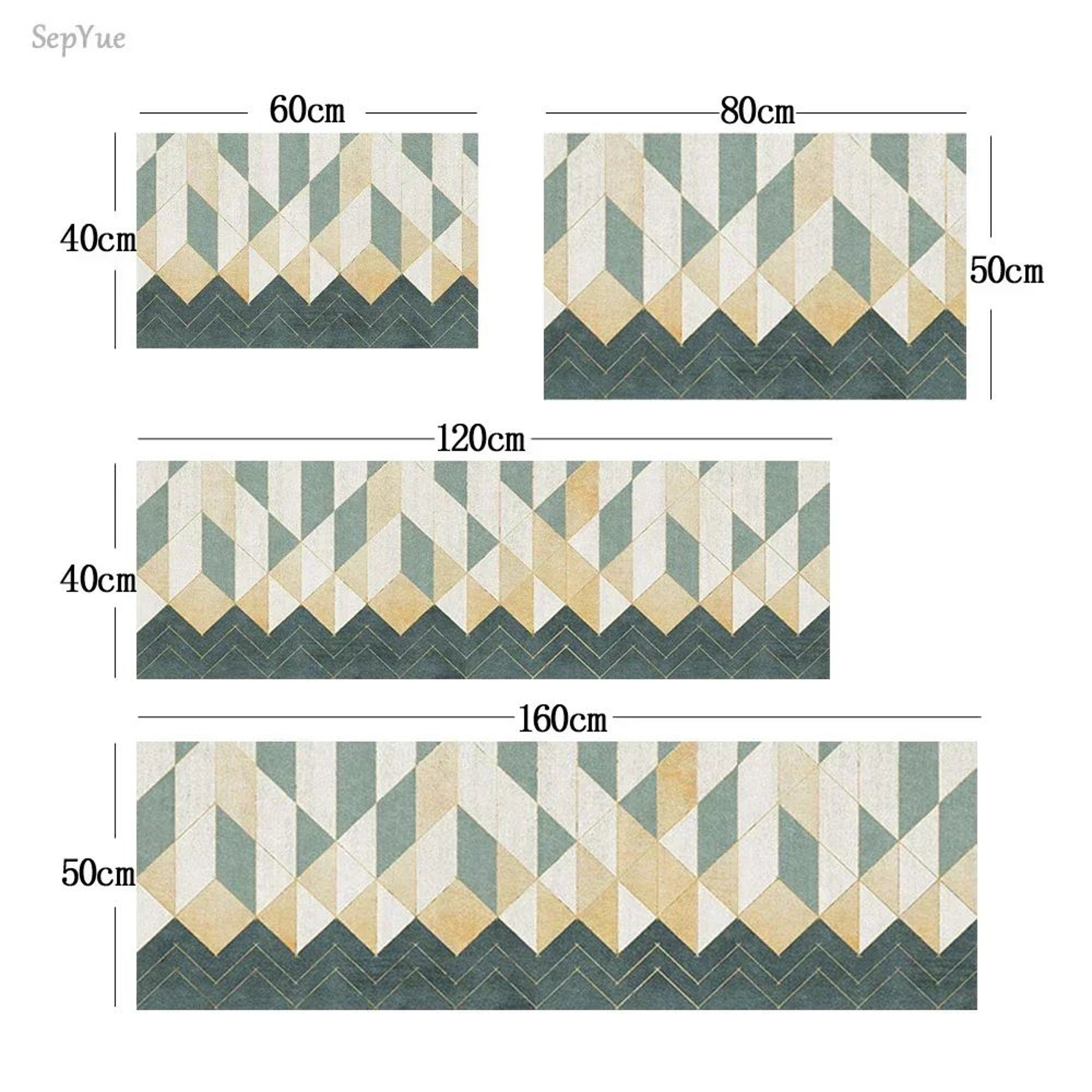 Absorbent Crystal Velvet Kitchen Runner Mat 4